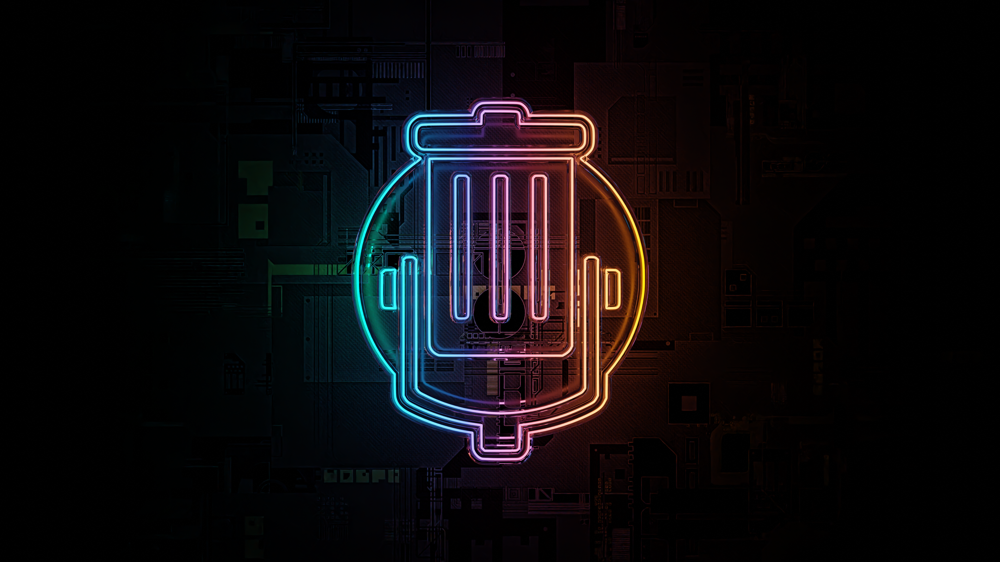 3D Neon Trash Taste wallpaper [3840 x 2160]