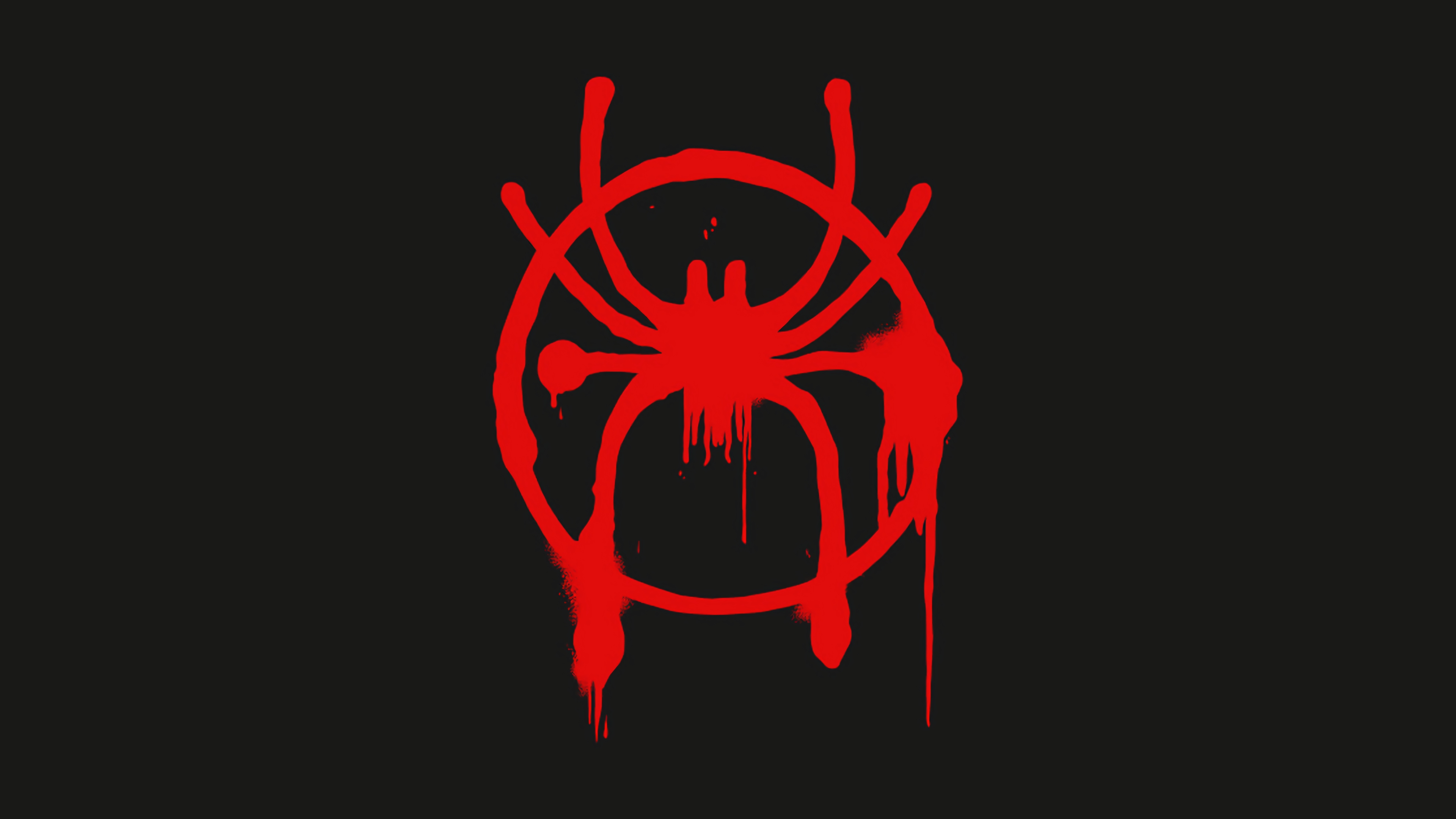 Spider Man: Into The Spider Verse Logo 4K