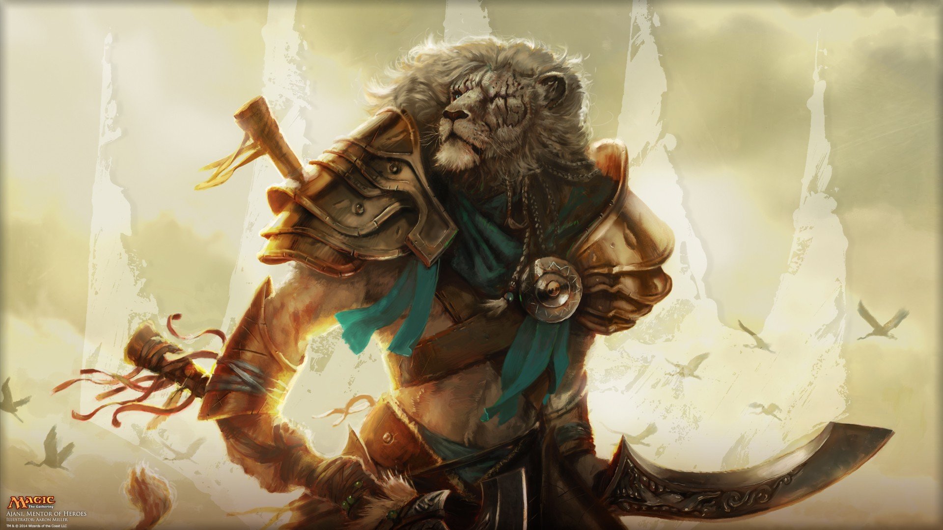 Magic: The Gathering, Lion, Ajani Goldmane HD Wallpaper / Desktop and Mobile Image & Photo