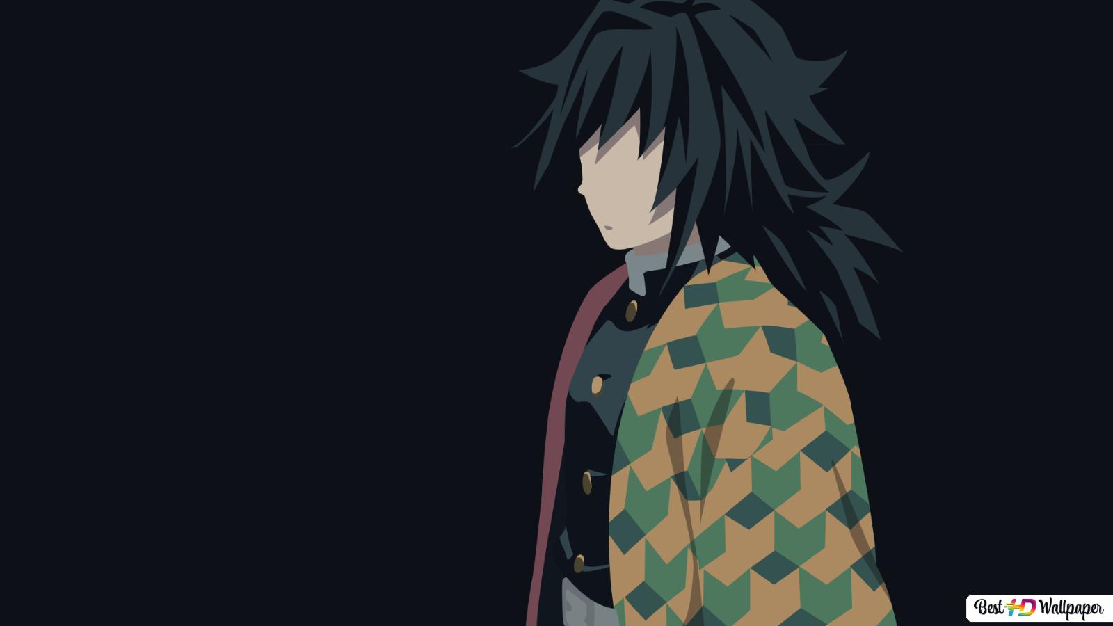 Demon Slayer Giyuu Tomioka Minimalist HD wallpaper download
