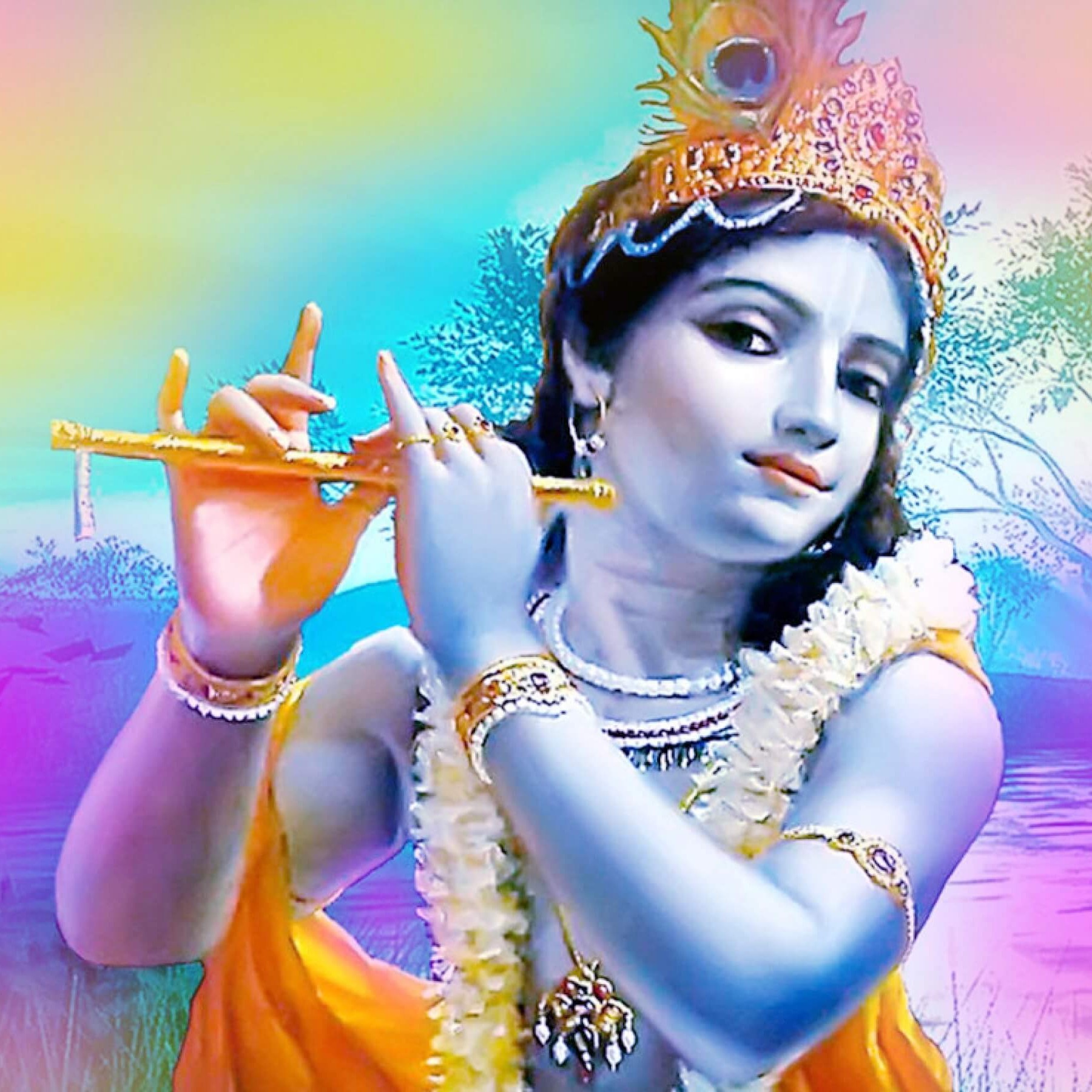 Krishna With Flute Wallpapers - Wallpaper Cave