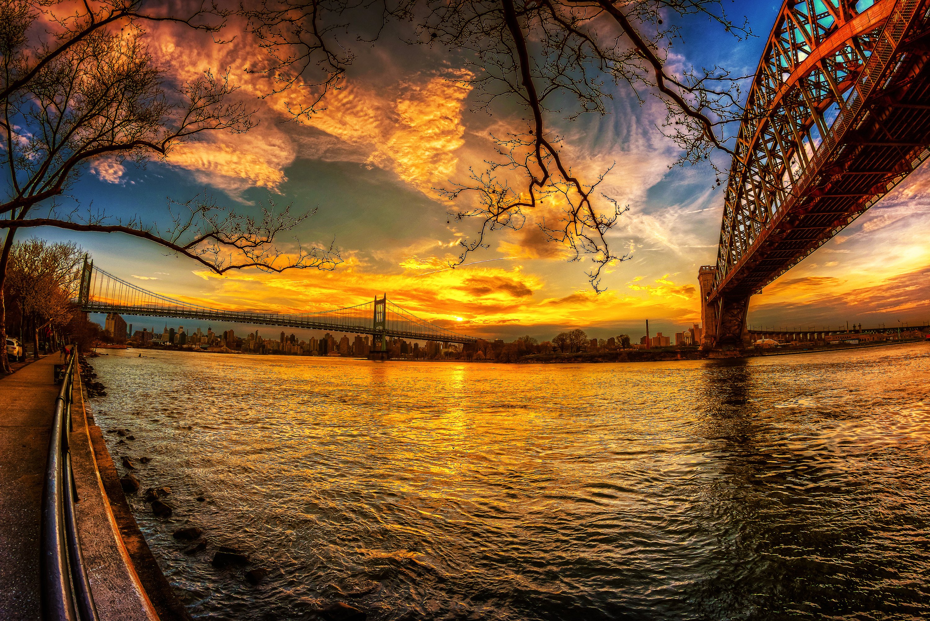 usa, Park, Rivers, Bridge, Sky, Scenery, Astoria, Park, New, York, City, Nature Wallpaper HD / Desktop and Mobile Background