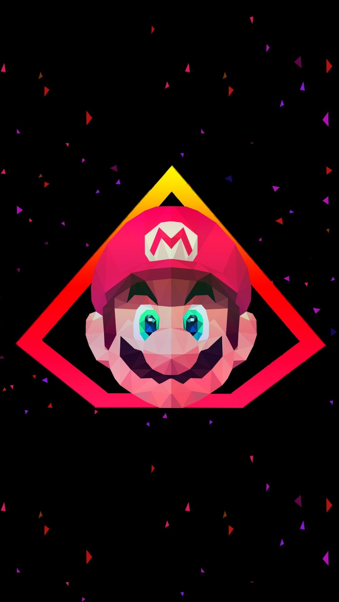 Mario, video game, character, low poly, art, 1080x1920 wallpaper. iPhone background, Wallpaper, Hipster picture