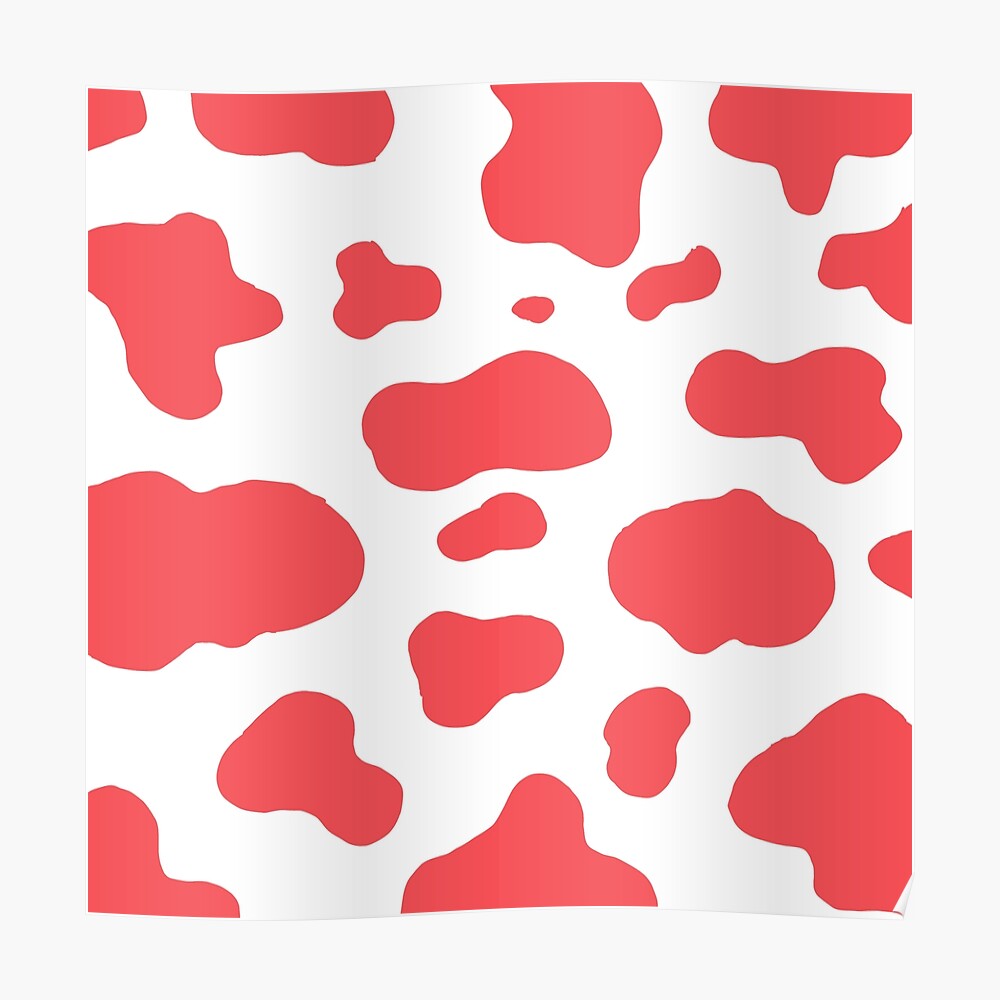 Red Cow Print Sticker