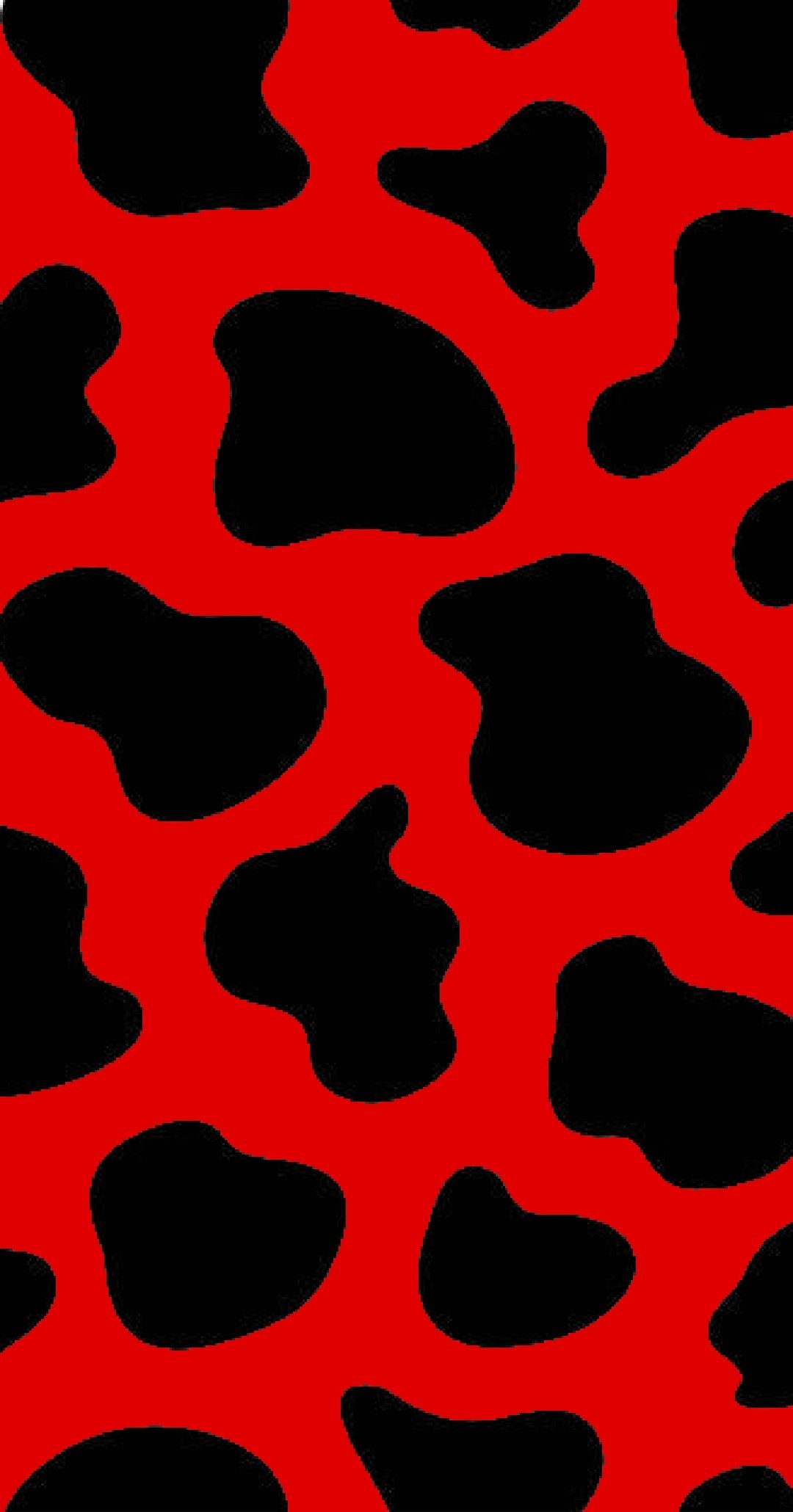 Red store cow print