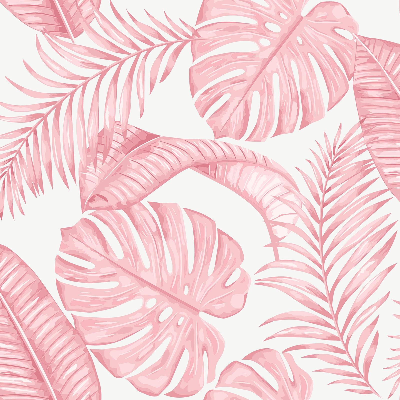Skinnydip Dominica Tropical Palm Cheese Plant Leaf Muriva Wallpaper Pink 180522 online