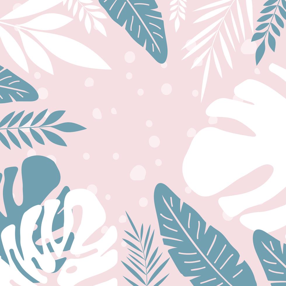 Tropical jungle leaves background