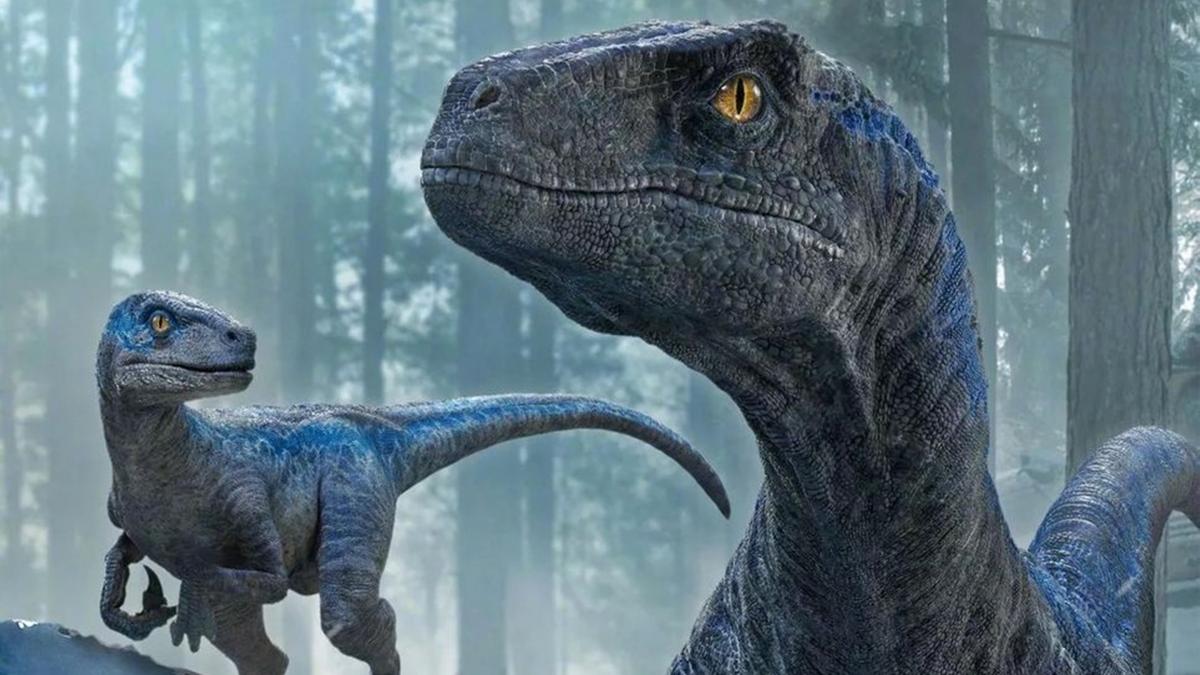 New Jurassic World: Dominion poster featuring Blue and her adorable Baby Blue