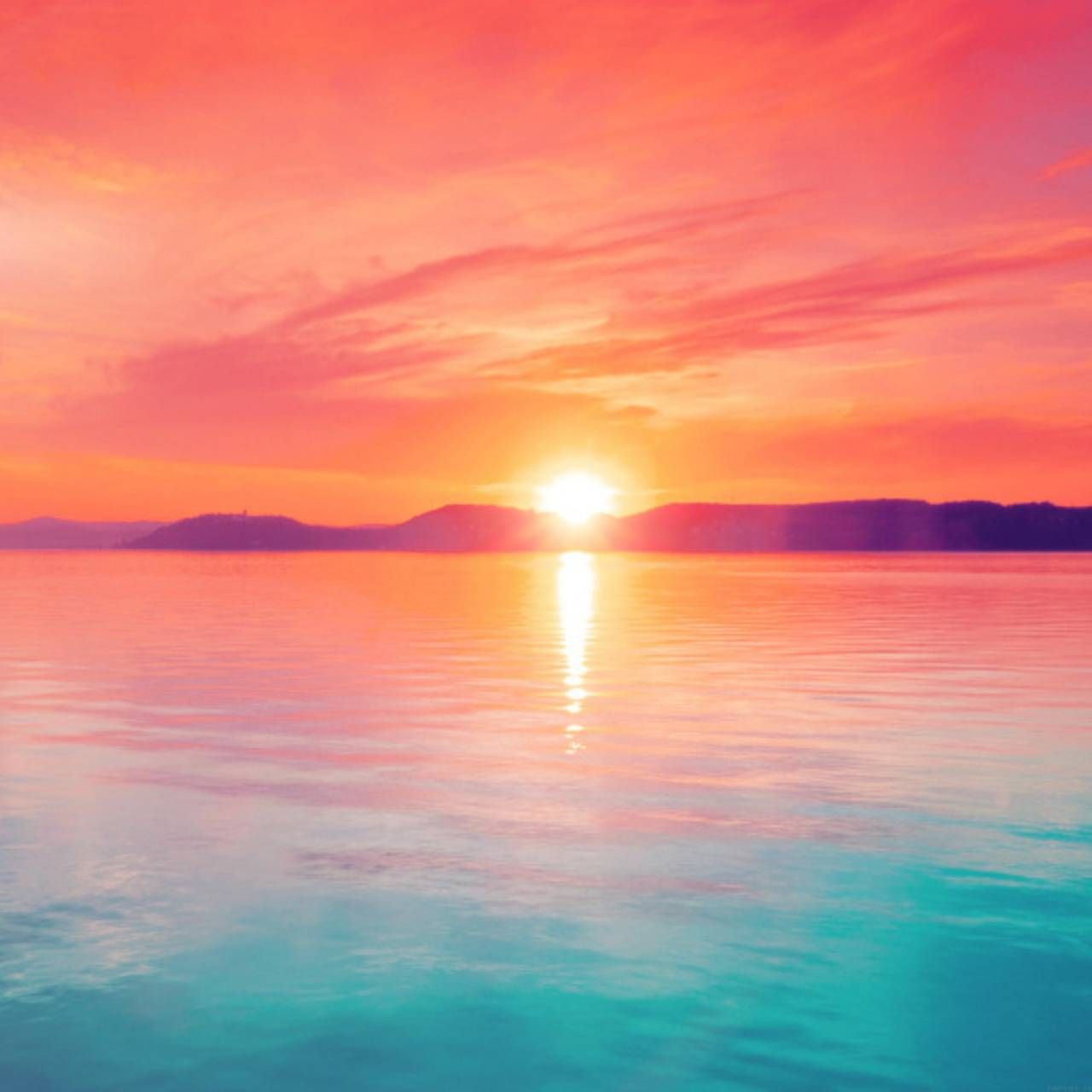 Sunset wallpaper by _lovey_. Lake water, Beach sunset wallpaper, Sunset