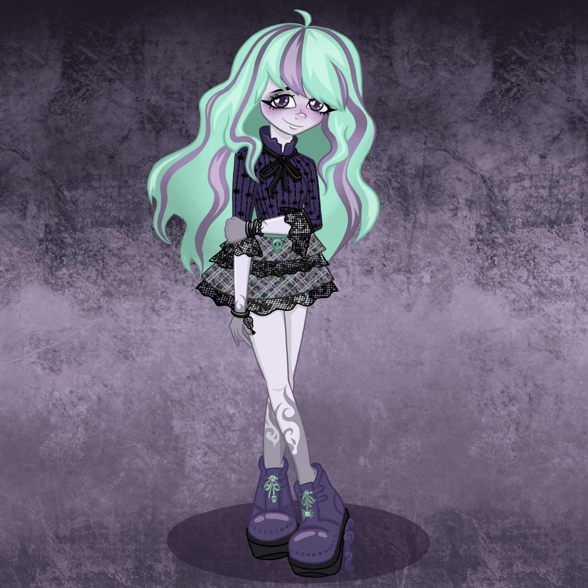 strawberryghost.art monster high characters draw in my own style, might make this a thing in really enjoy drawing them