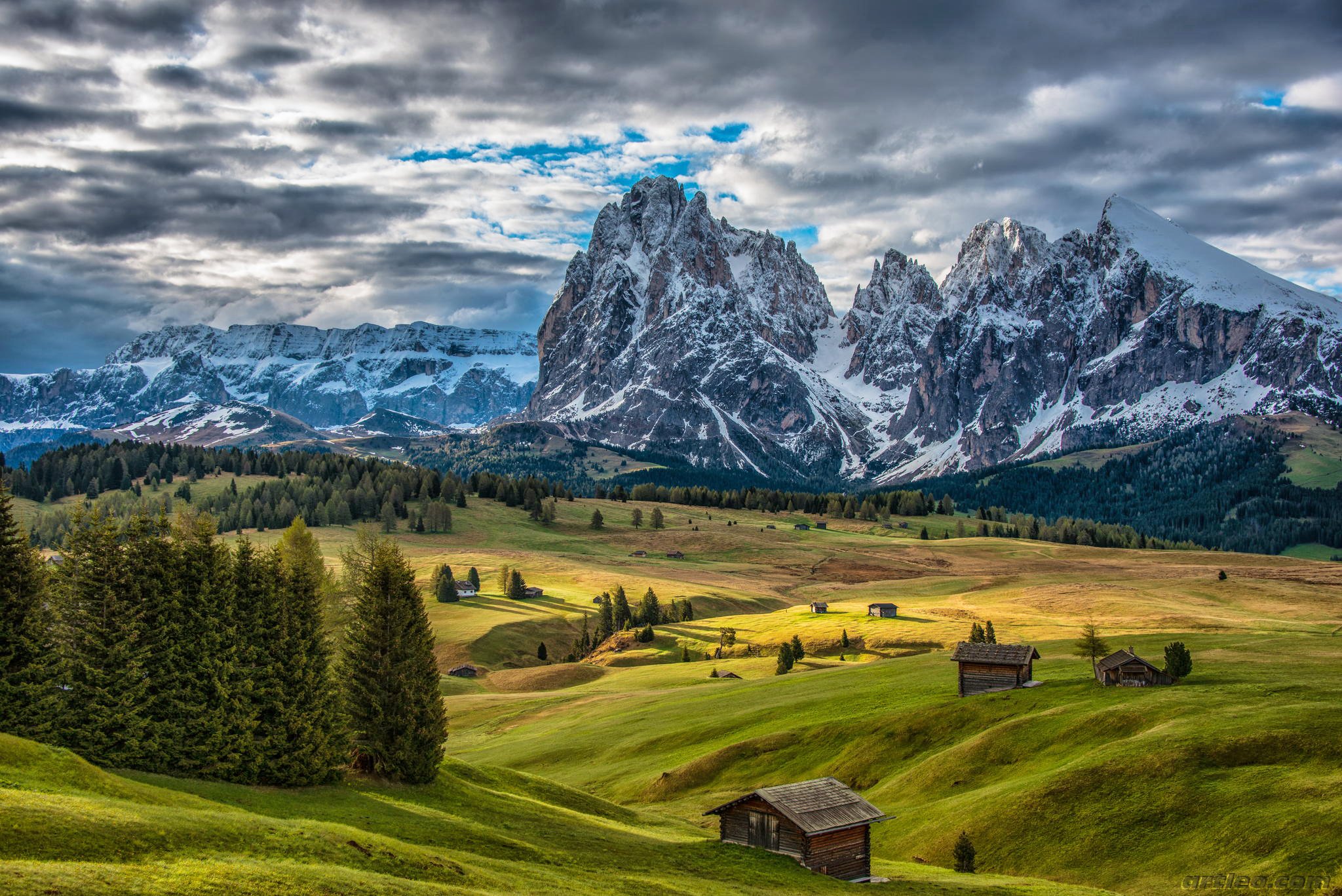 pariroda, Mountains, Trees, Clouds, Dolomites, Alps, Alpe, Di, Siusi, Italy Wallpaper HD / Desktop and Mobile Background