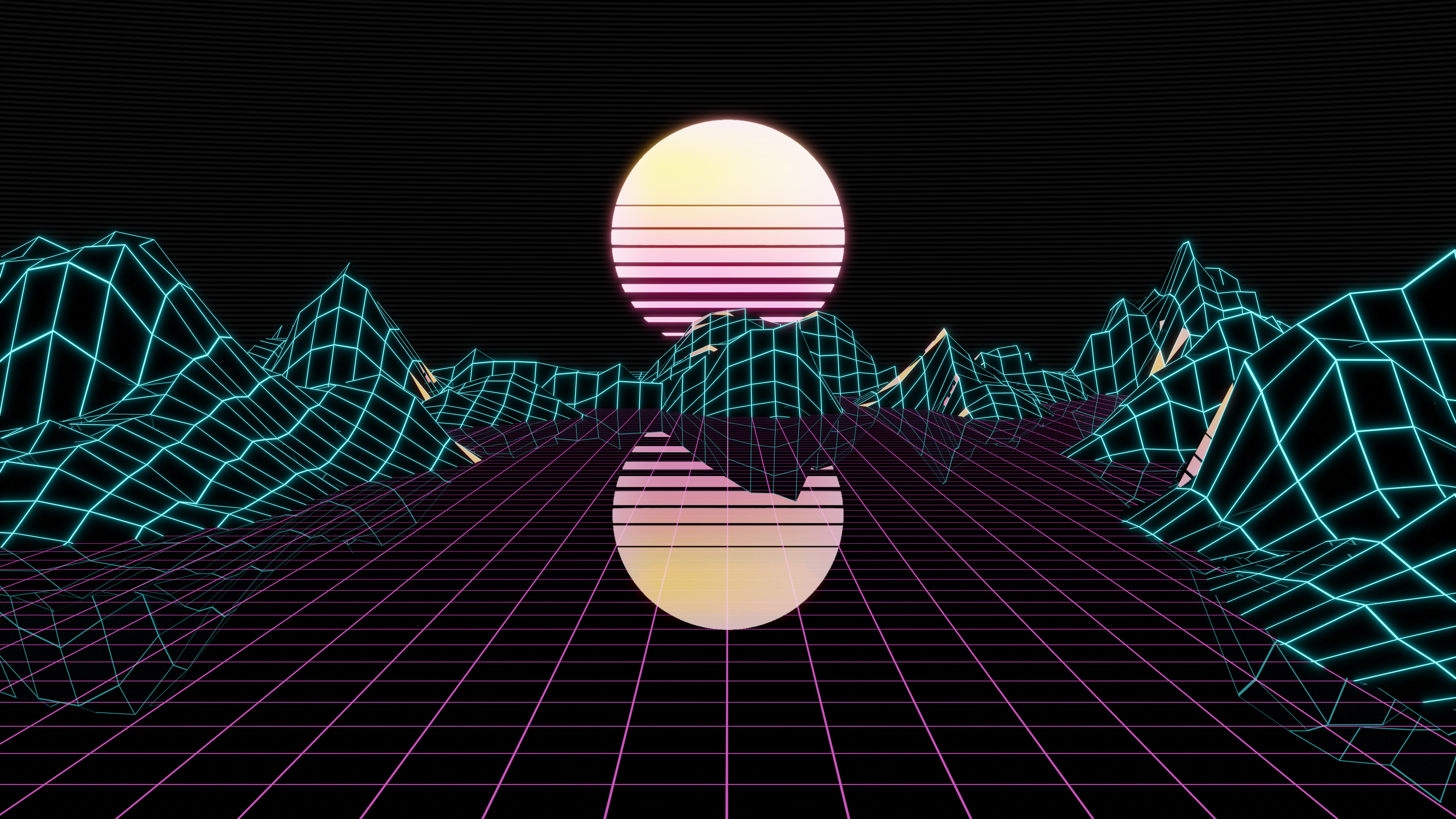 4K Retro Wave Wallpaper and Background Image