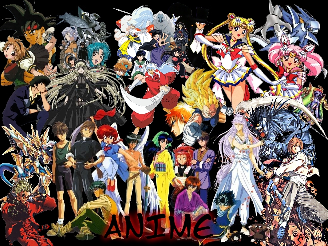 Anime Collage 90s Wallpaper