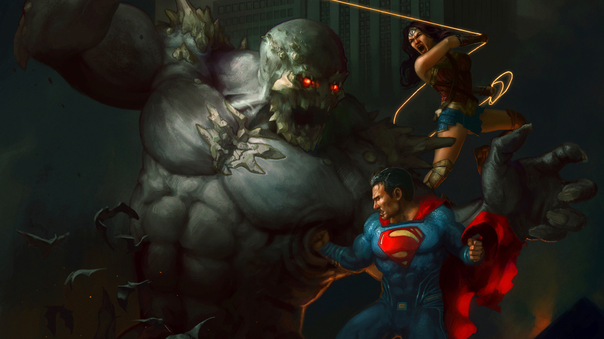 The Trinity Vs Doomsday Art Laptop Full HD 1080P HD 4k Wallpaper, Image, Background, Photo and Picture