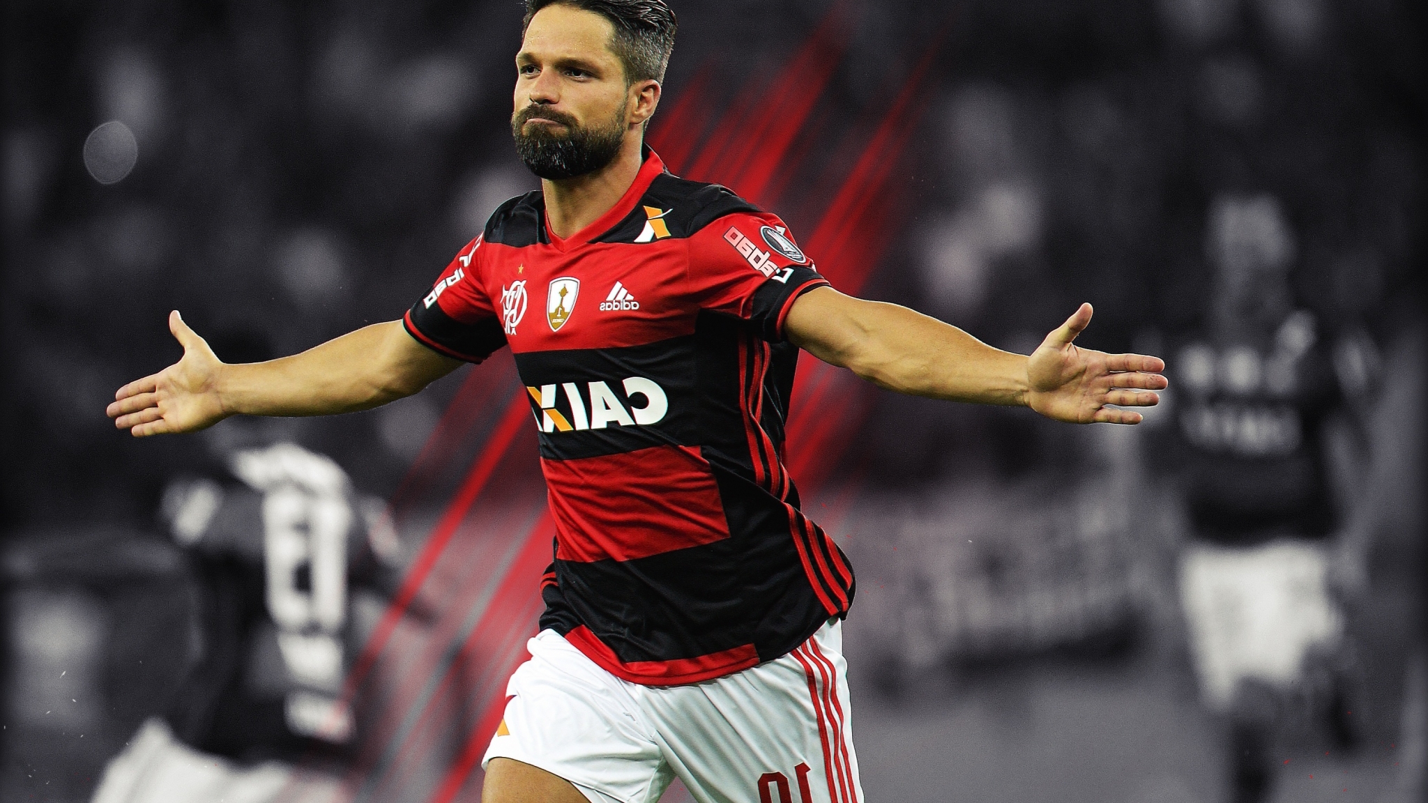 Wallpaper Football, Clube De Regatas Do Flamengo, Diego Ribas:3000x1997