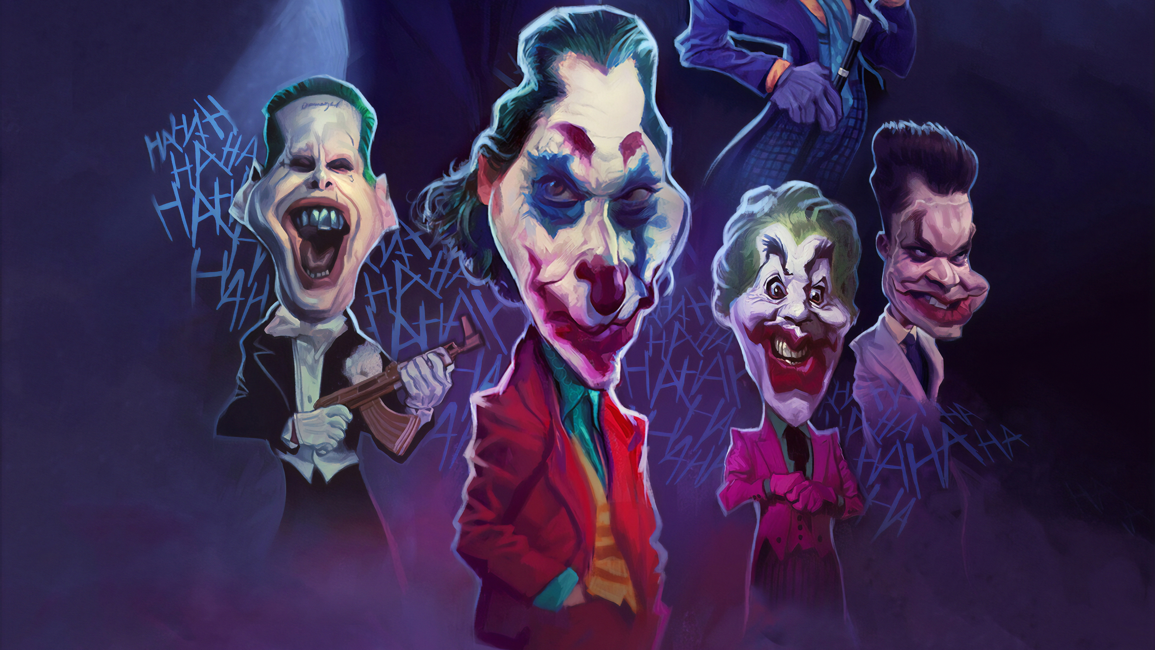 Joker Weird Face Art, HD Superheroes, 4k Wallpaper, Image, Background, Photo and Picture