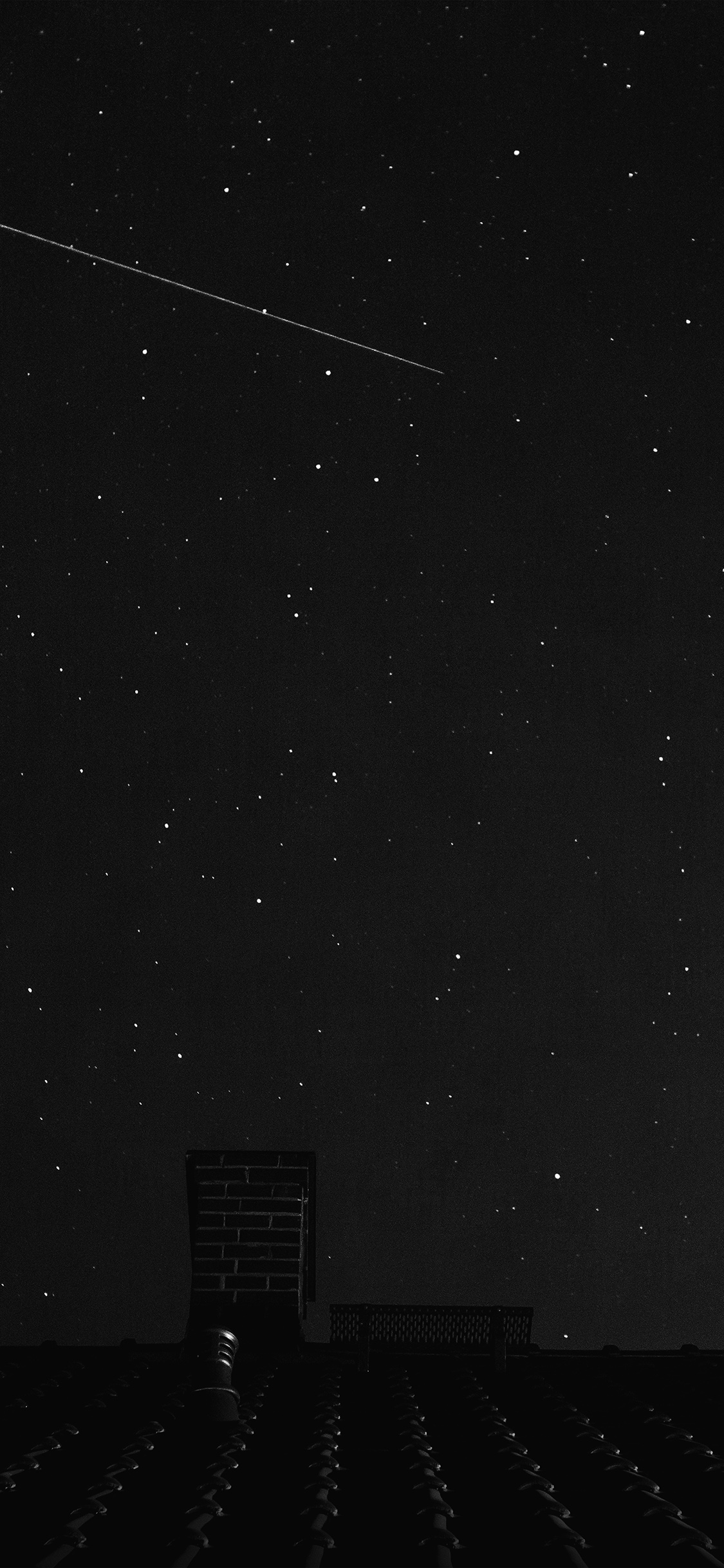 iPhone X wallpaper. star night sky summer dark bw