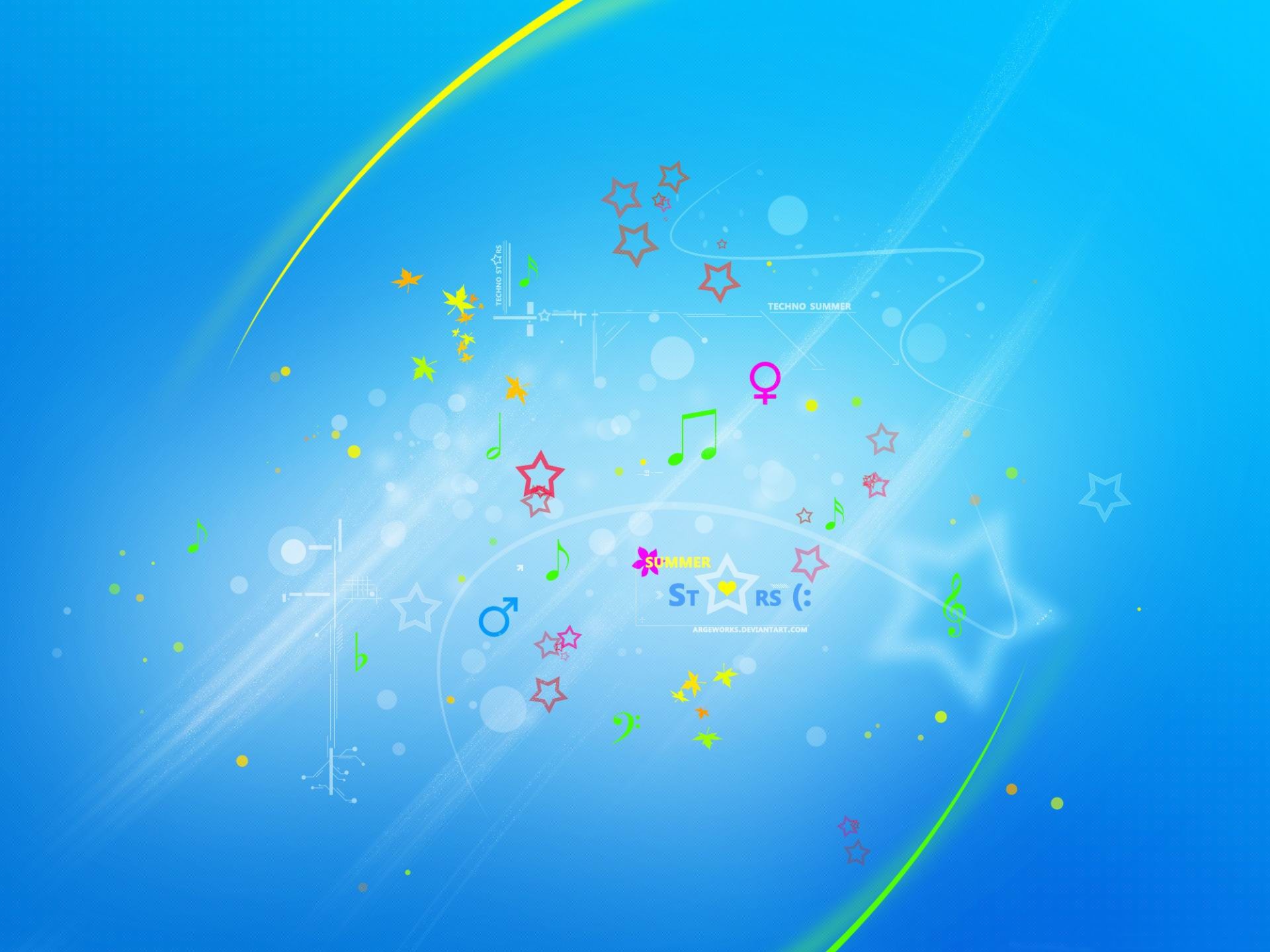 Summer Stars Abstract HD Wallpaper