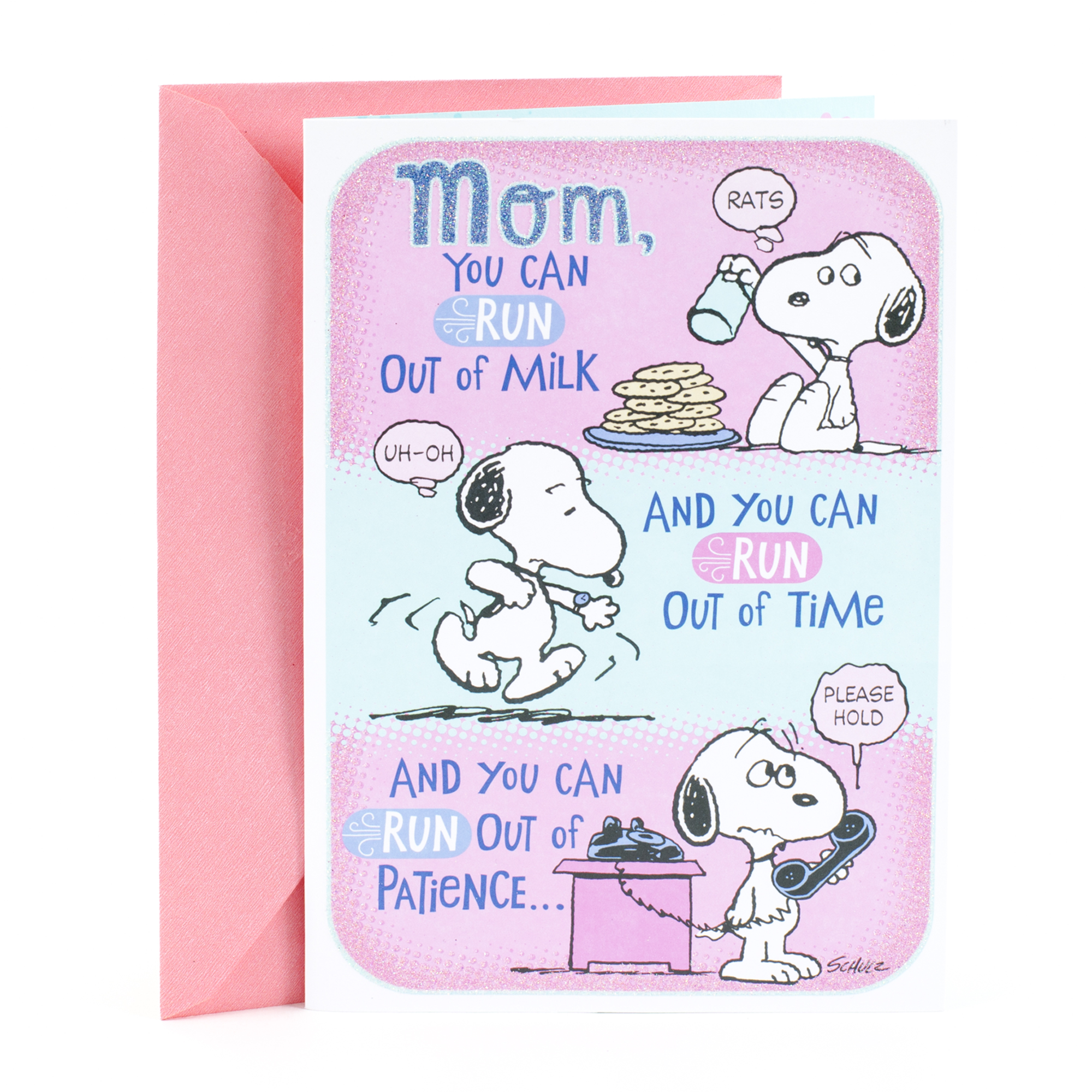 Hallmark, Peanuts Snoopy Hug, Mother's Day Funny Greeting Card, for Mom