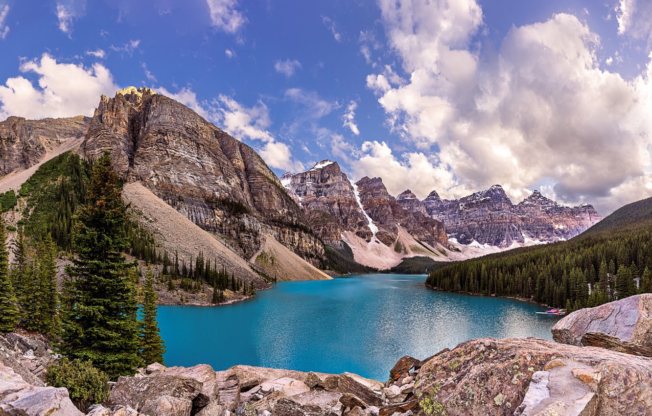 Wallpaper mountains, Canada, Banff, moraine lake image for desktop, section пейзажи