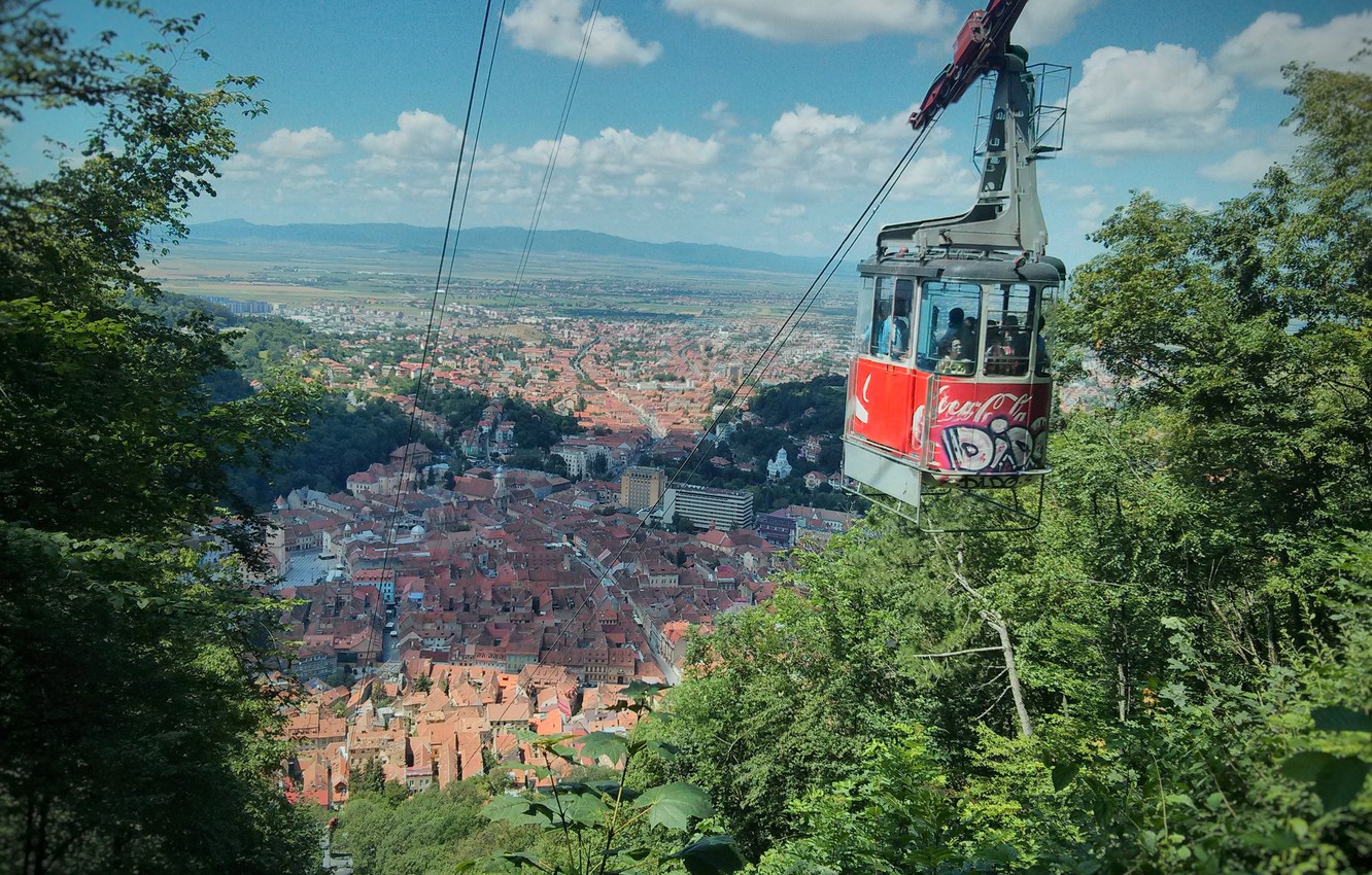 Wallpaper Clouds, Romania, Brasov image for desktop, section город