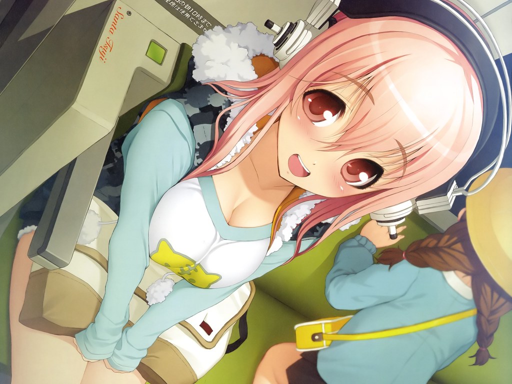 Headphones Girl Super Sonico Anime Girls HD Wallpaper