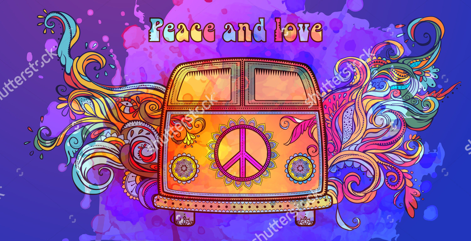 Hippie Background, Wallpaper, Image, Picture. Design Trends PSD, Vector Downloads