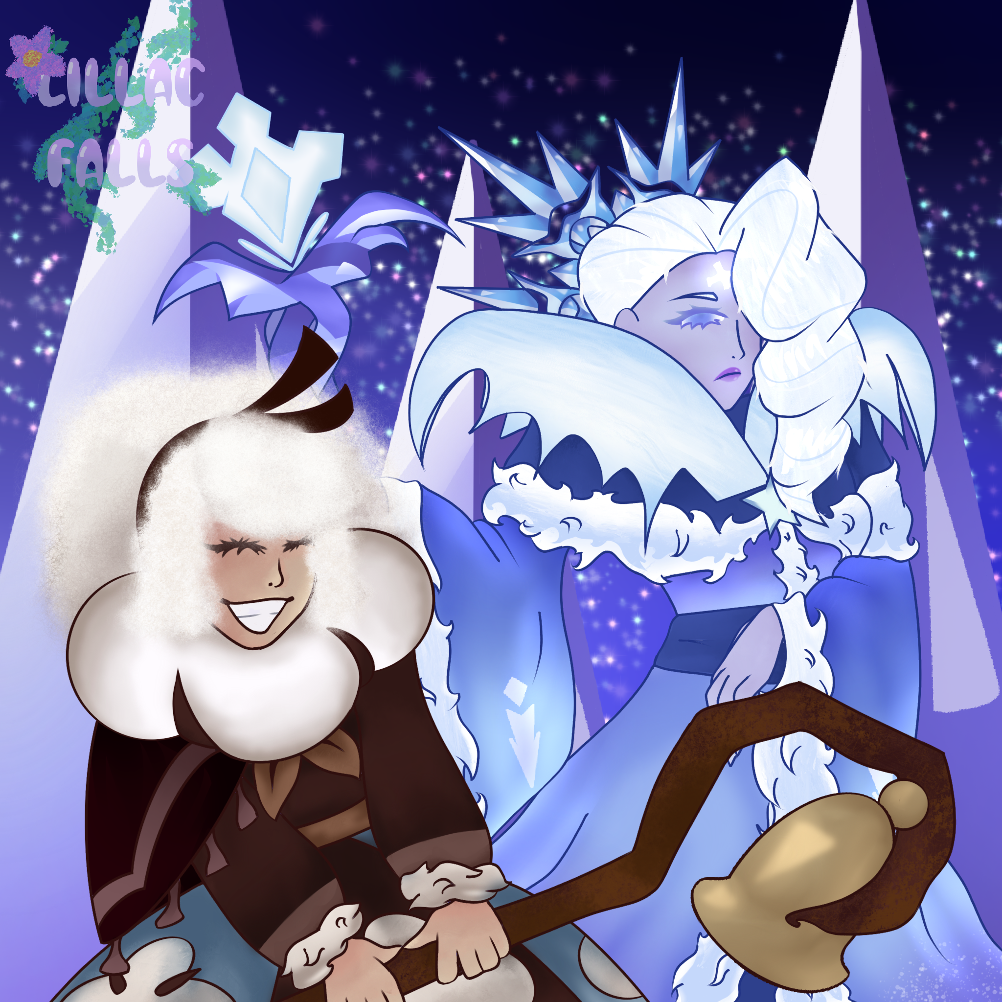 Frost Queen and Cotton cookie (this took way to long)