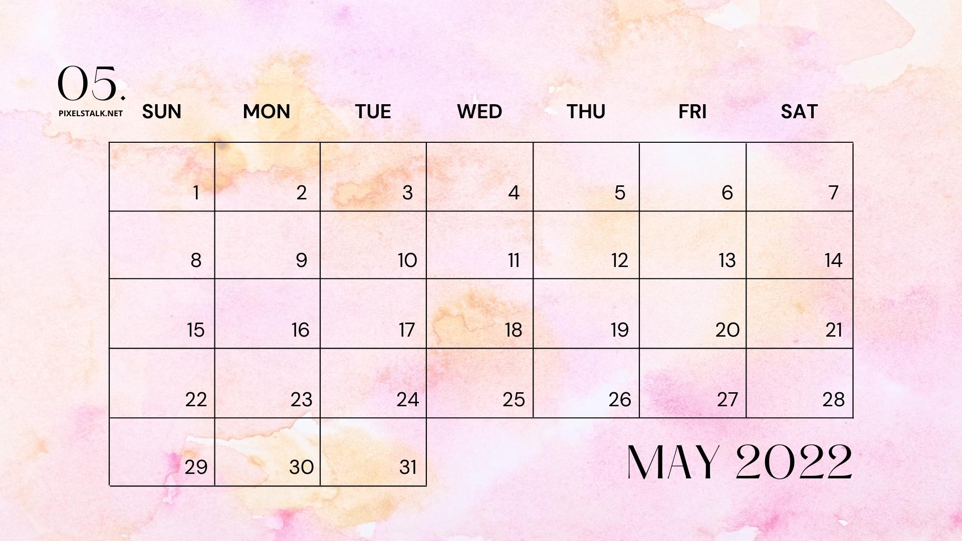 May 2022 Calendar Desktop Wallpapers HD