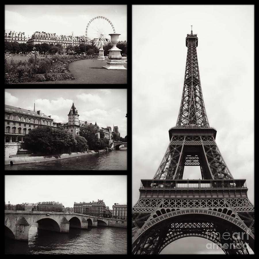 Paris Collage and White Photograph