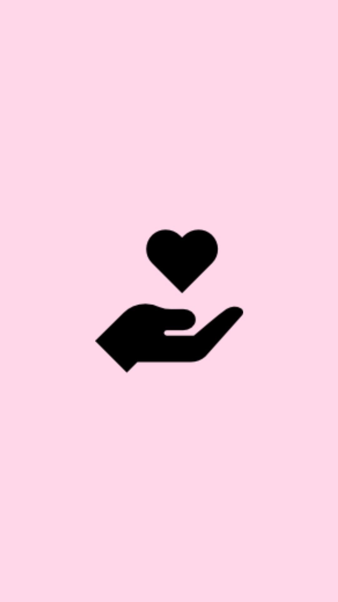 Pink Hand Icon Aesthetic Wallpaper Download