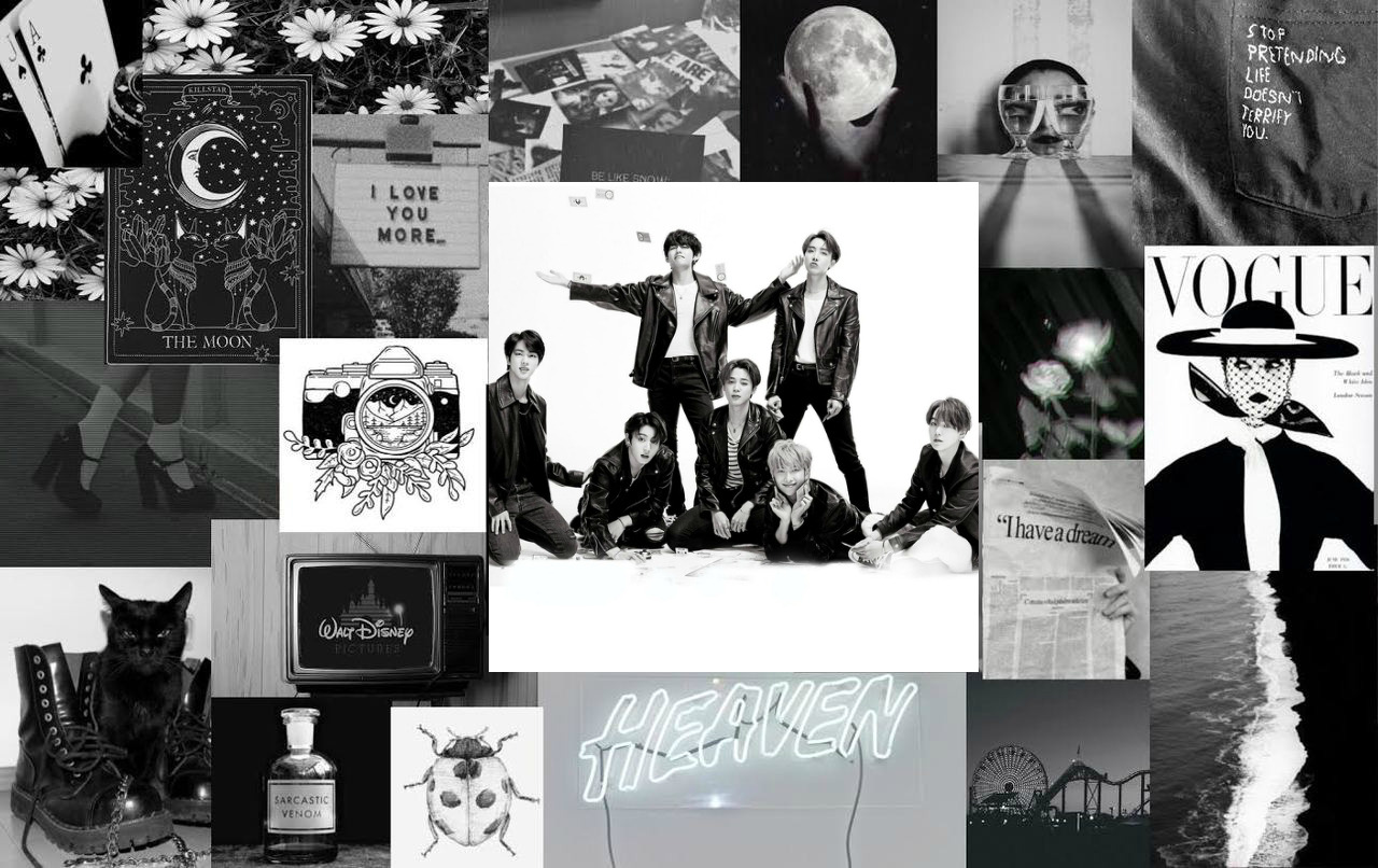 BTS Black Aesthetic Laptop Wallpapers - Wallpaper Cave