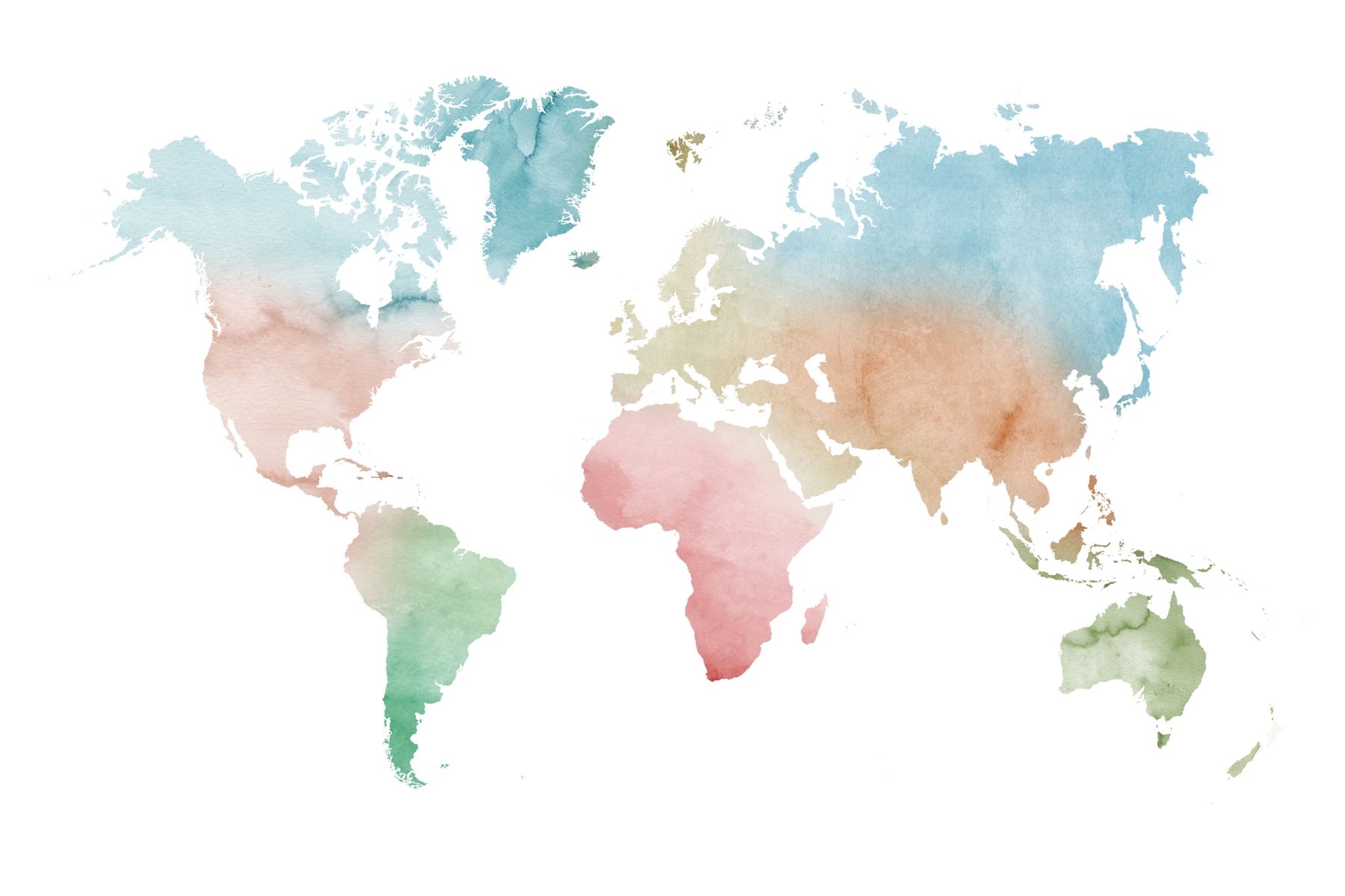 Pastels watercolor world map Wallpaper. Water color world map, World map art, World map wallpaper