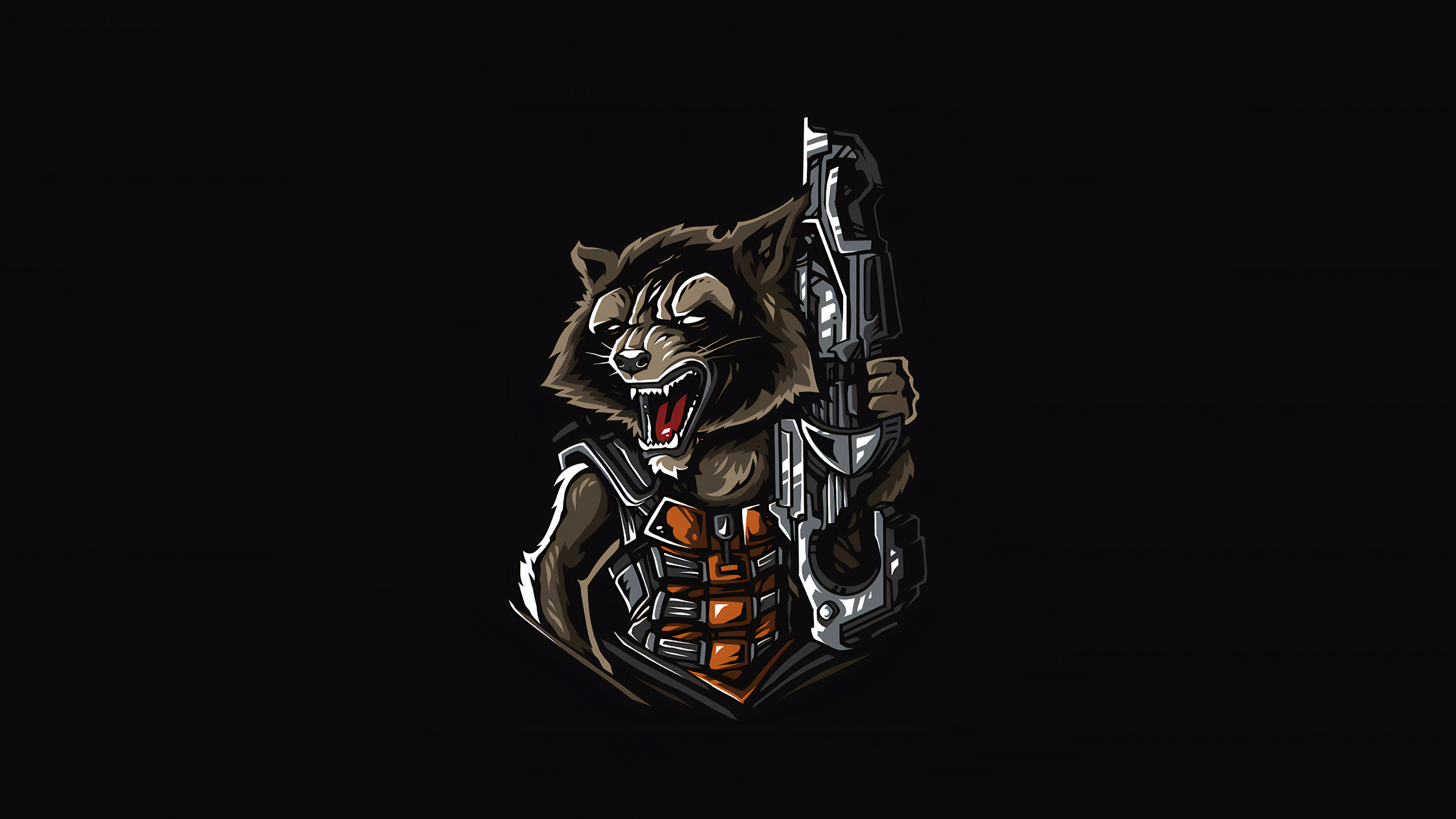 Rocket Raccoon Minimalism 4k, HD Superheroes, 4k Wallpaper, Image, Background, Photo and Picture