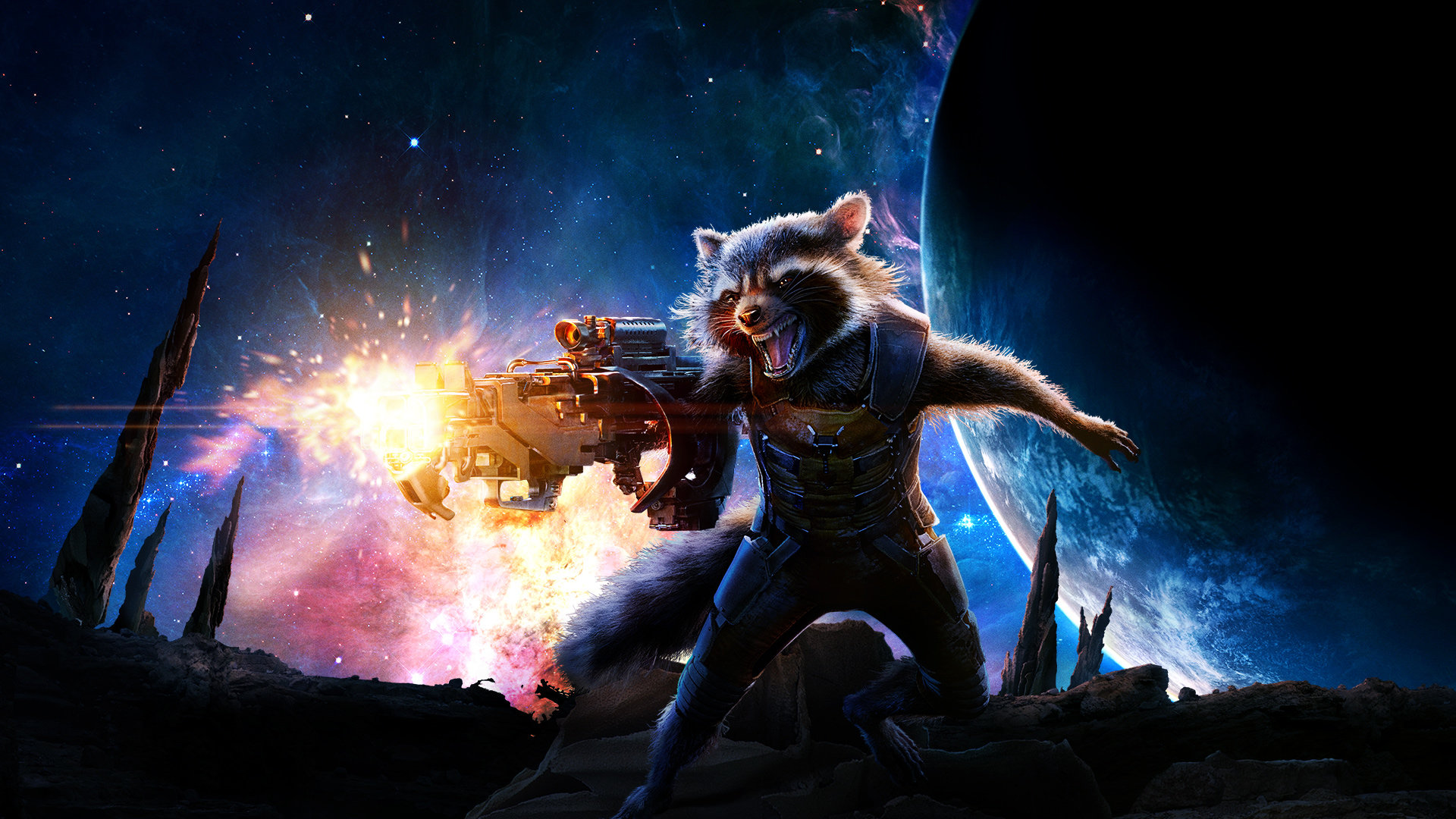 Download Full HD 1080p Rocket Raccoon Computer Wallpaper
