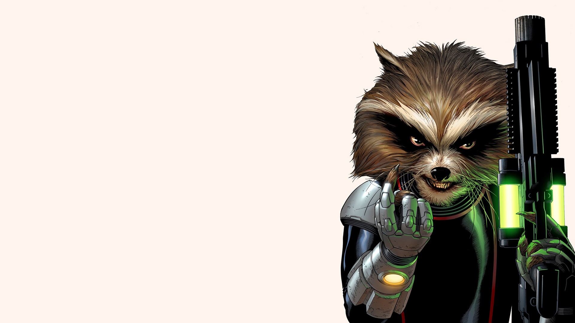 Rocket Raccoon Illustration desktop PC and Mac wallpaper