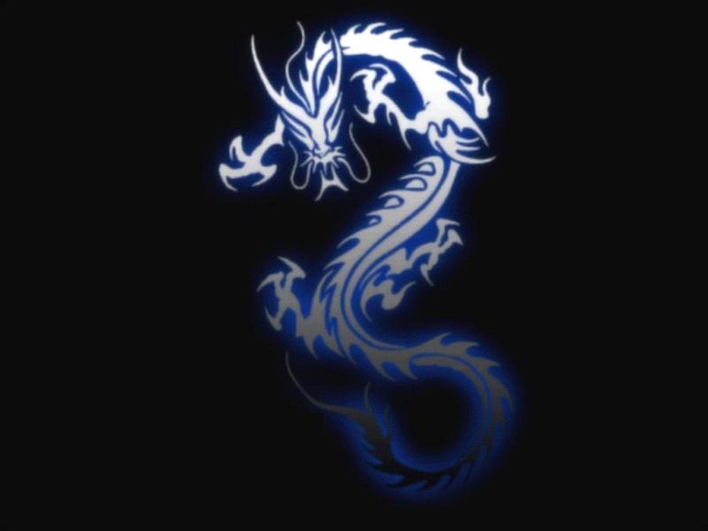 Blue Chinese Dragon Wallpaper