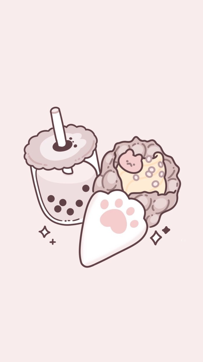 Kawaii food cartoon of milk tea boba drink illustration vector icon of  cute japanese doodle style for kid product sticker shirt wallpaper card  24341818 Vector Art at Vecteezy