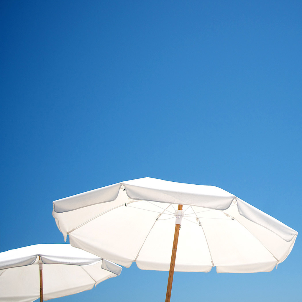 Miami beach umbrellas beach background