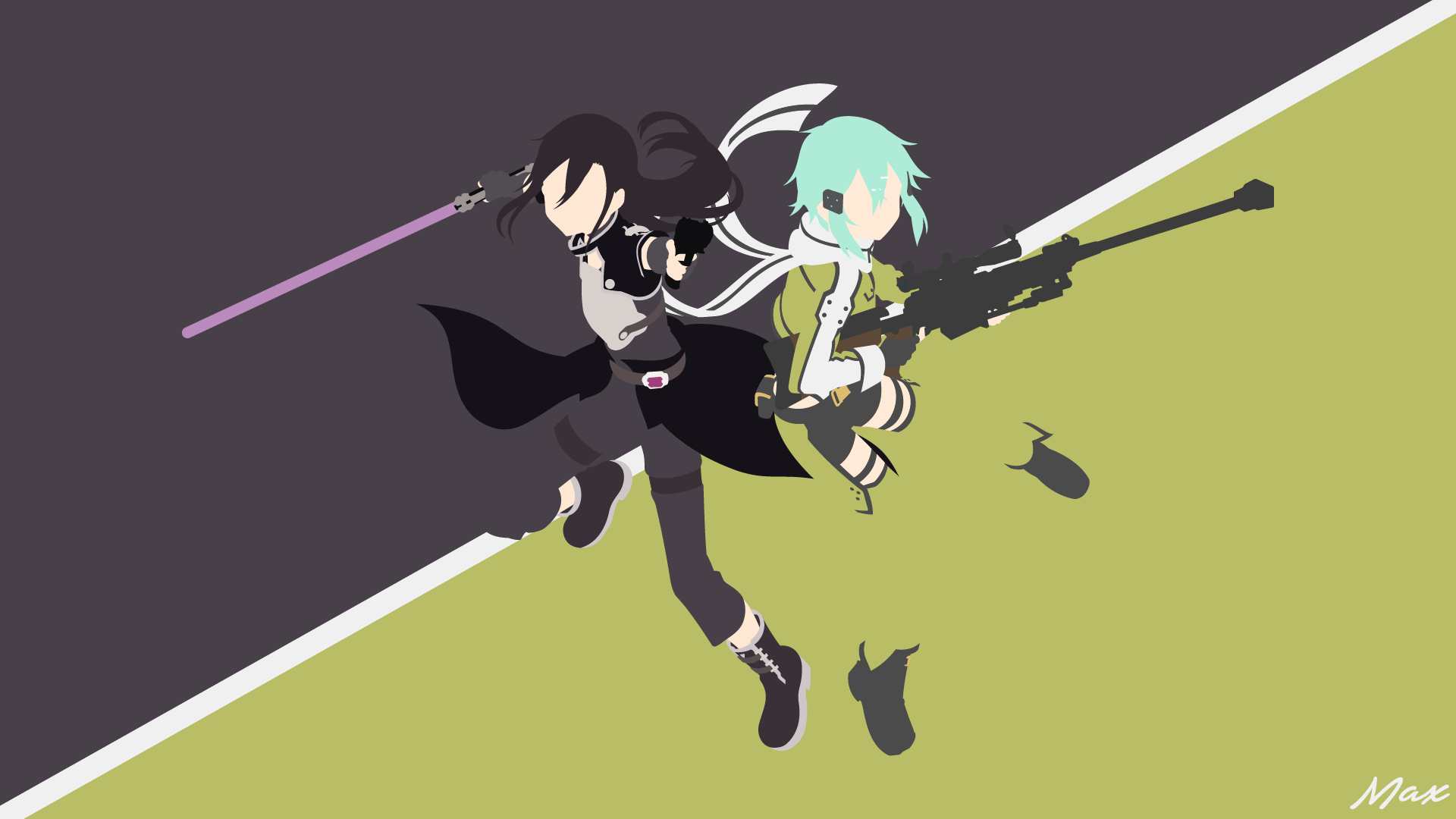 Kazuto Kirigaya Kirito Sword Art Online Sinon Sword Art Online Wallpaper:1920x1080