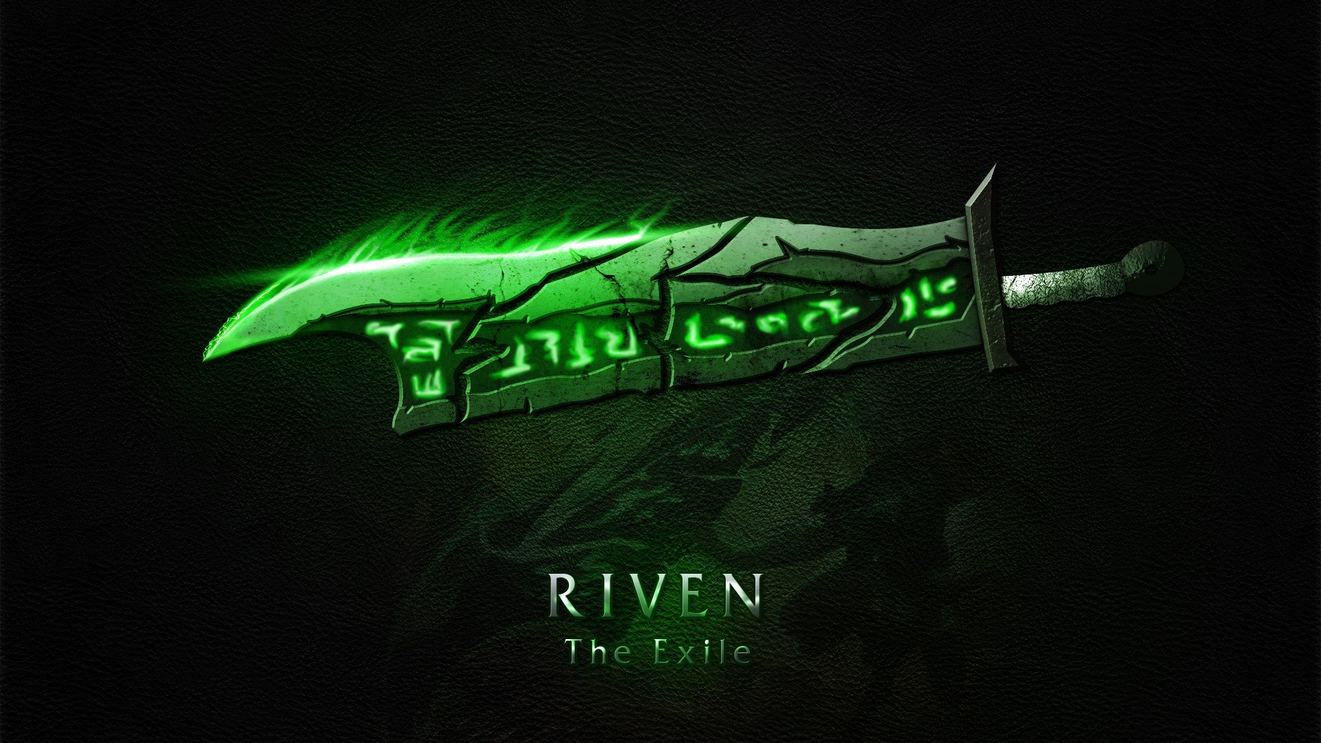 Logo game Riven weapon sword legue of legends wallpaperx1080