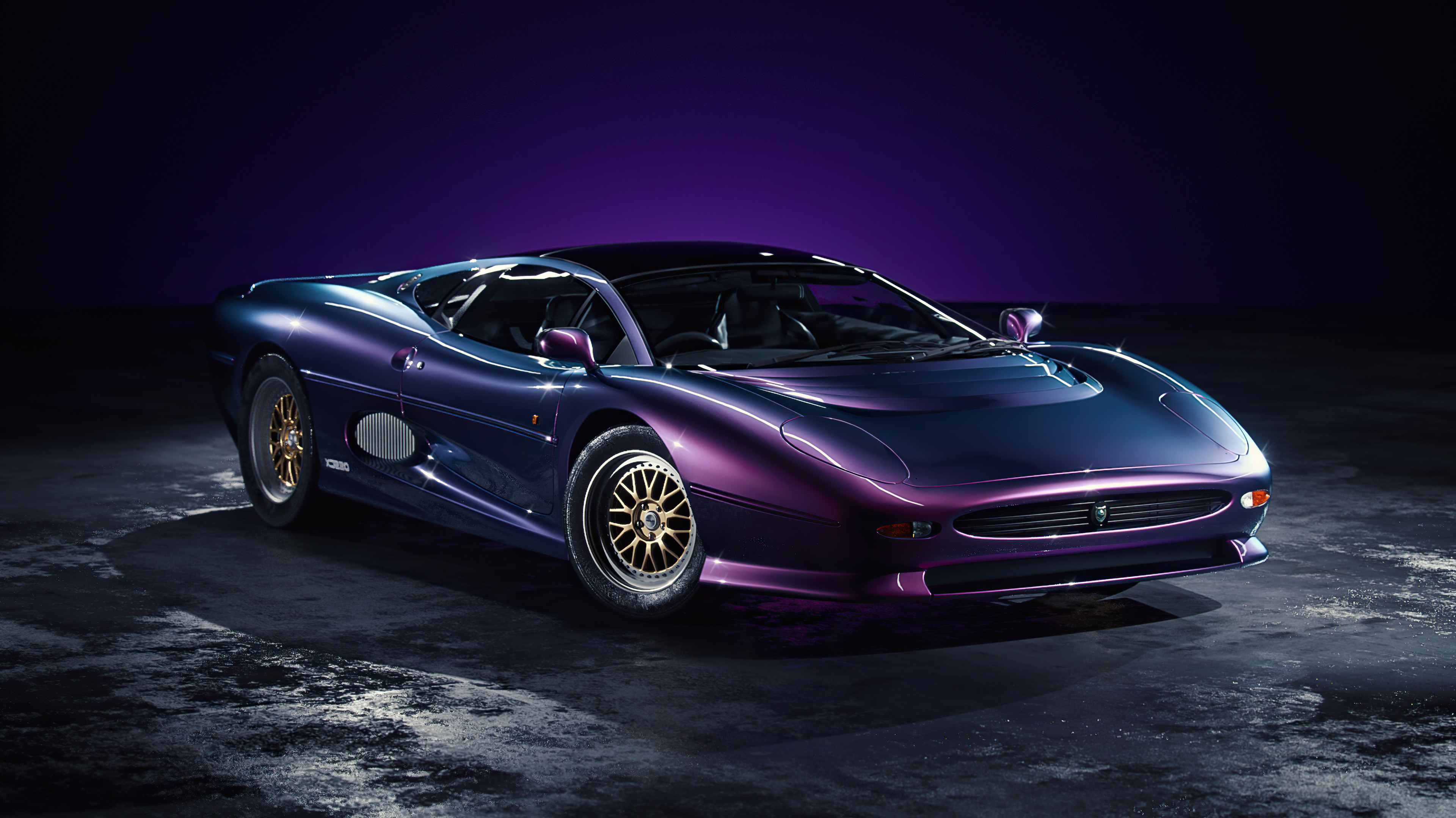 Wallpaper 4k Jaguar XJ220 Purple 4k Wallpaper