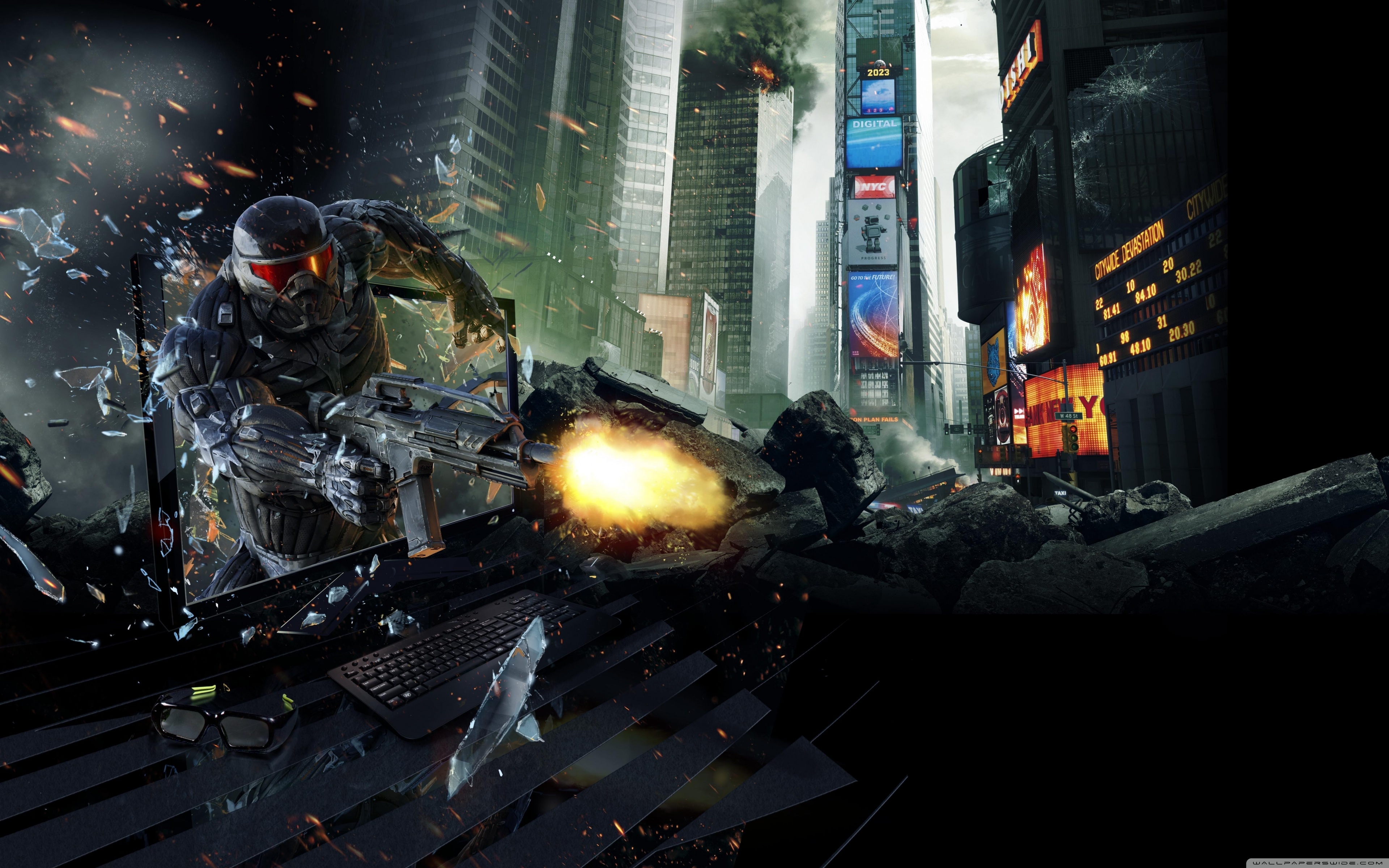 Crysis 2 Geforce Gtx 560 Ti Ultra HD Desktop Background Wallpaper for: Widescreen & UltraWide Desktop & Laptop