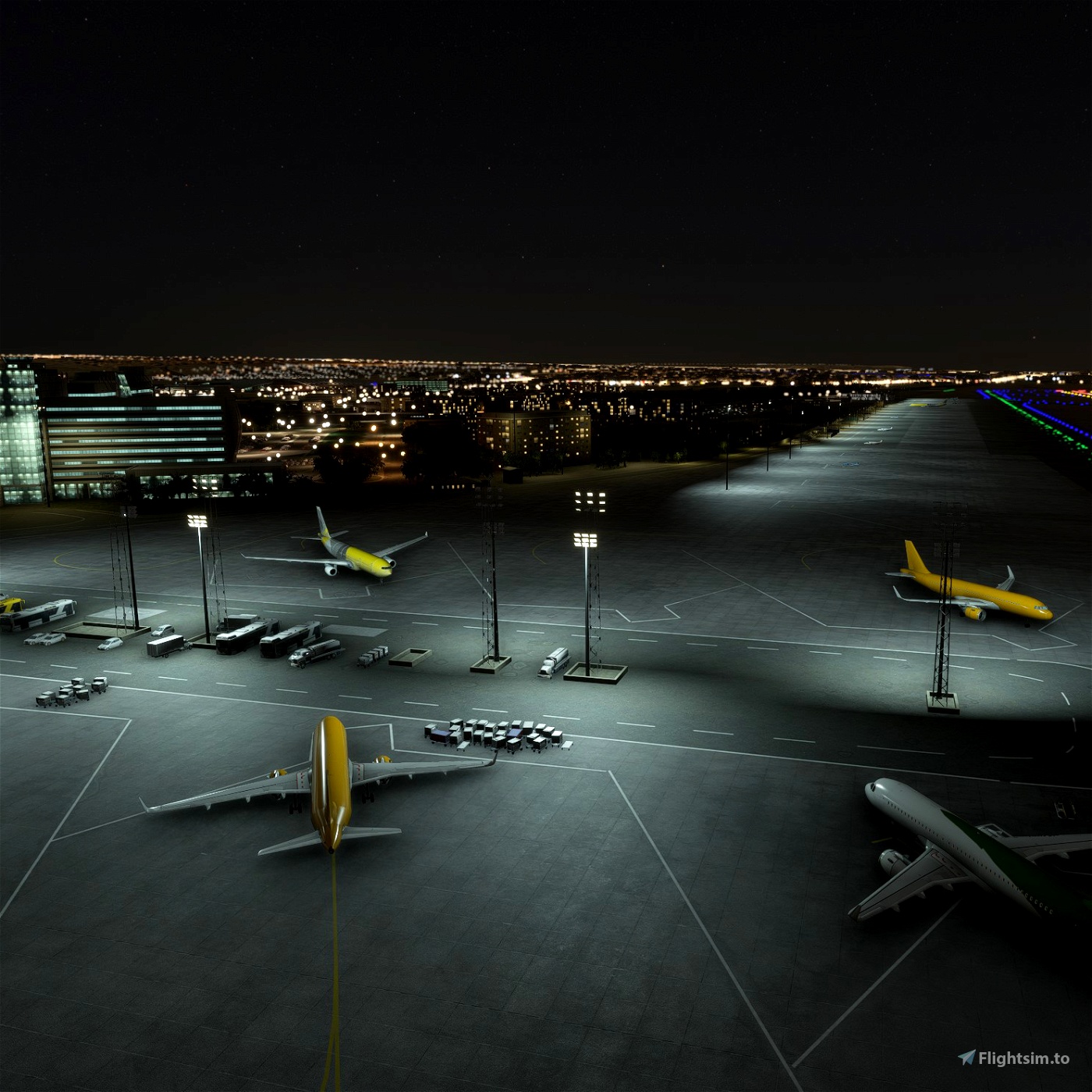 Cairo International Airport (HECA) Night Light Enhancement Microsoft Flight Simulator