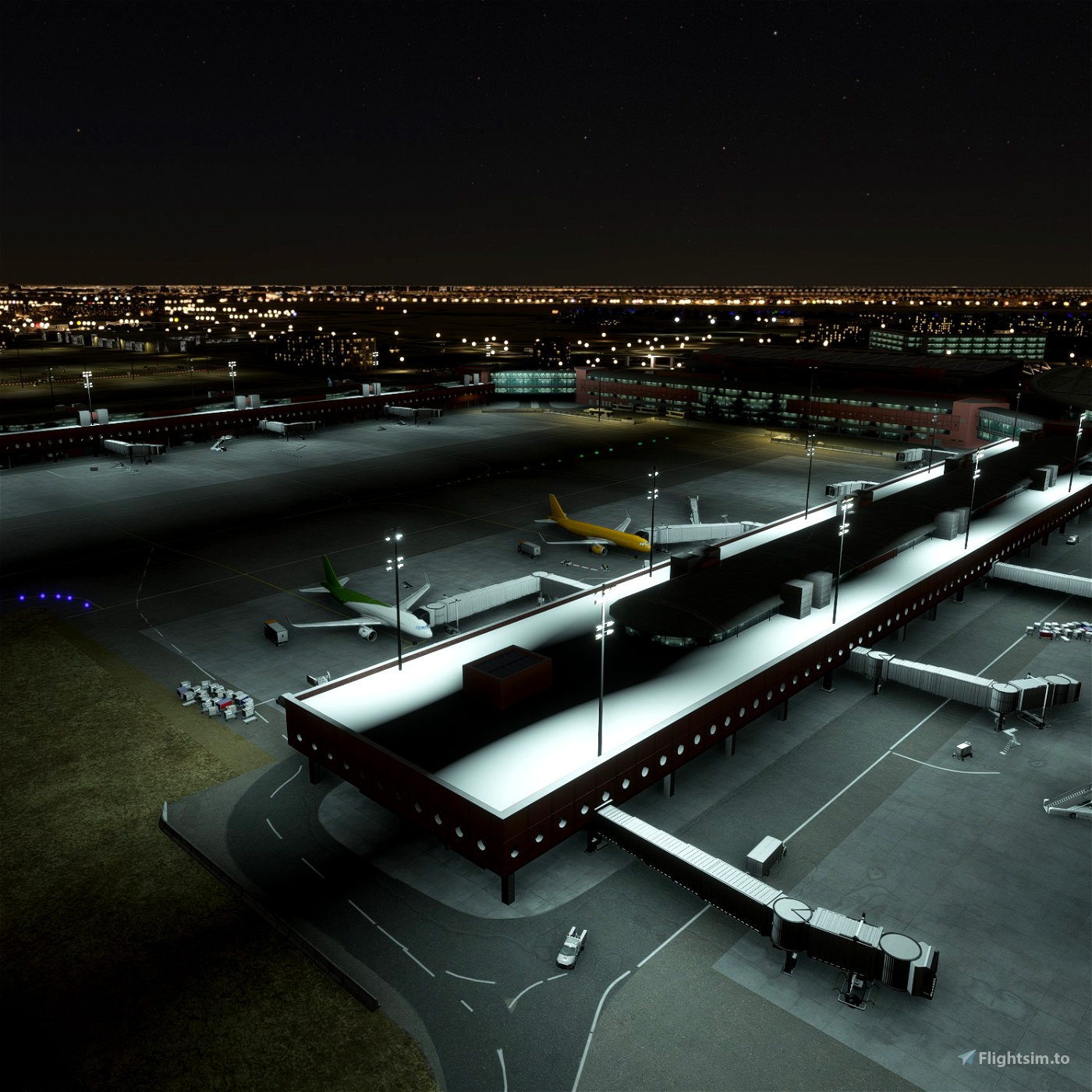 Cairo International Airport (HECA) Night Light Enhancement Microsoft Flight Simulator