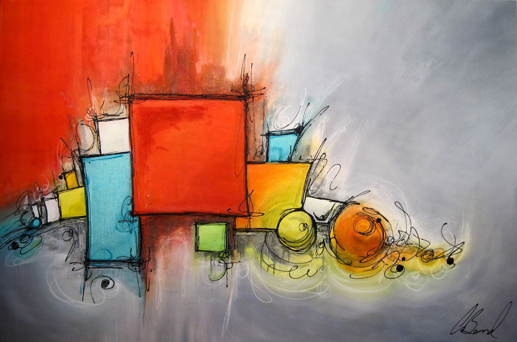 Modern Abstract Painting Wallpaper Free Modern Abstract Painting Background