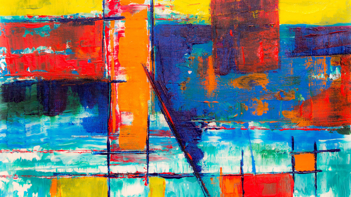 Multicolored Abstract Painting Wallpaper, Art, Modern Art, Poster, Collage • Wallpaper For You
