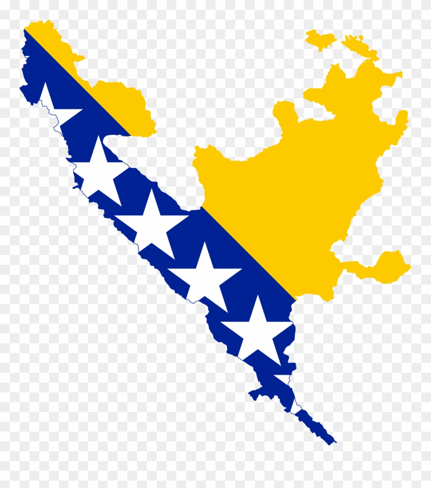 Bosnia And Herzegovina Flag Png Transparent Image And Herzegovina Map Png Clipart