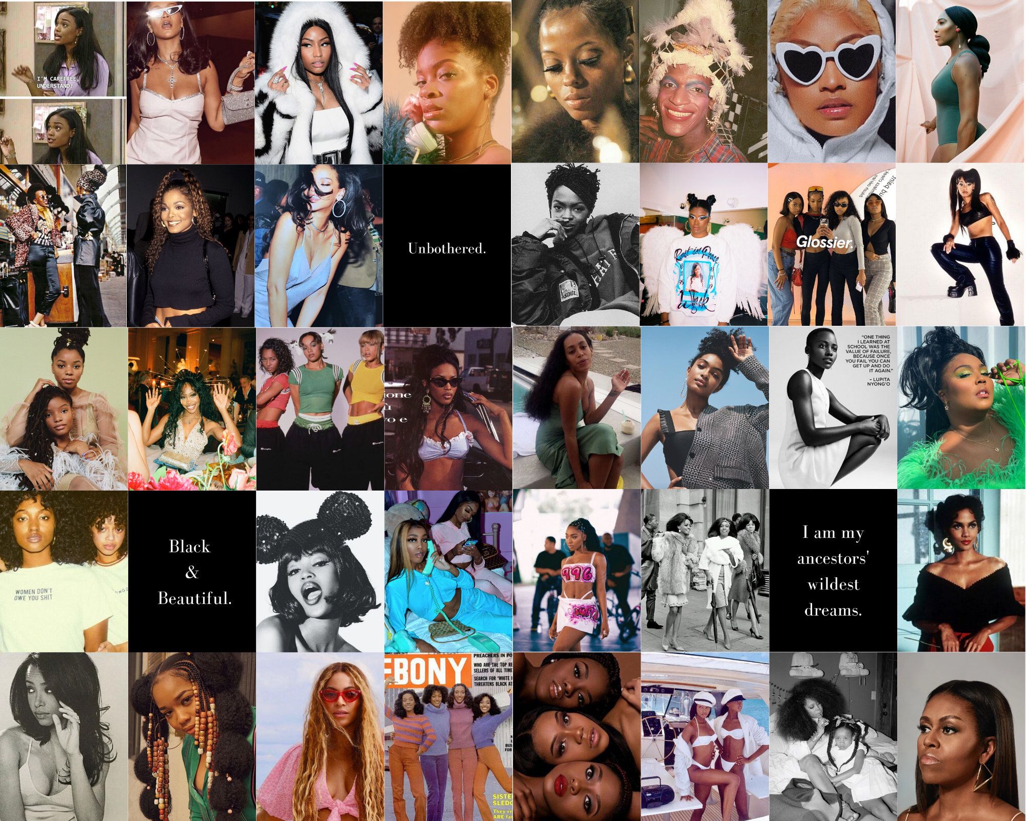 Black Women Collage Wallpaper