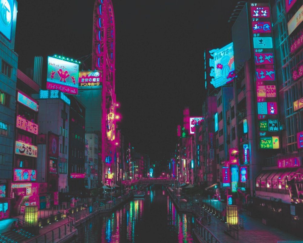 Neon City Aesthetic Wallpaper